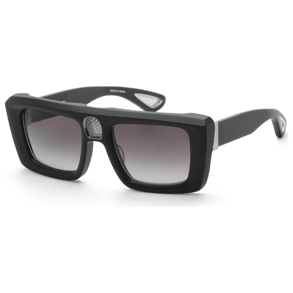 Bugatti Unisex 53mm Matte Black Sterling Silver Sunglasses 02-MBK