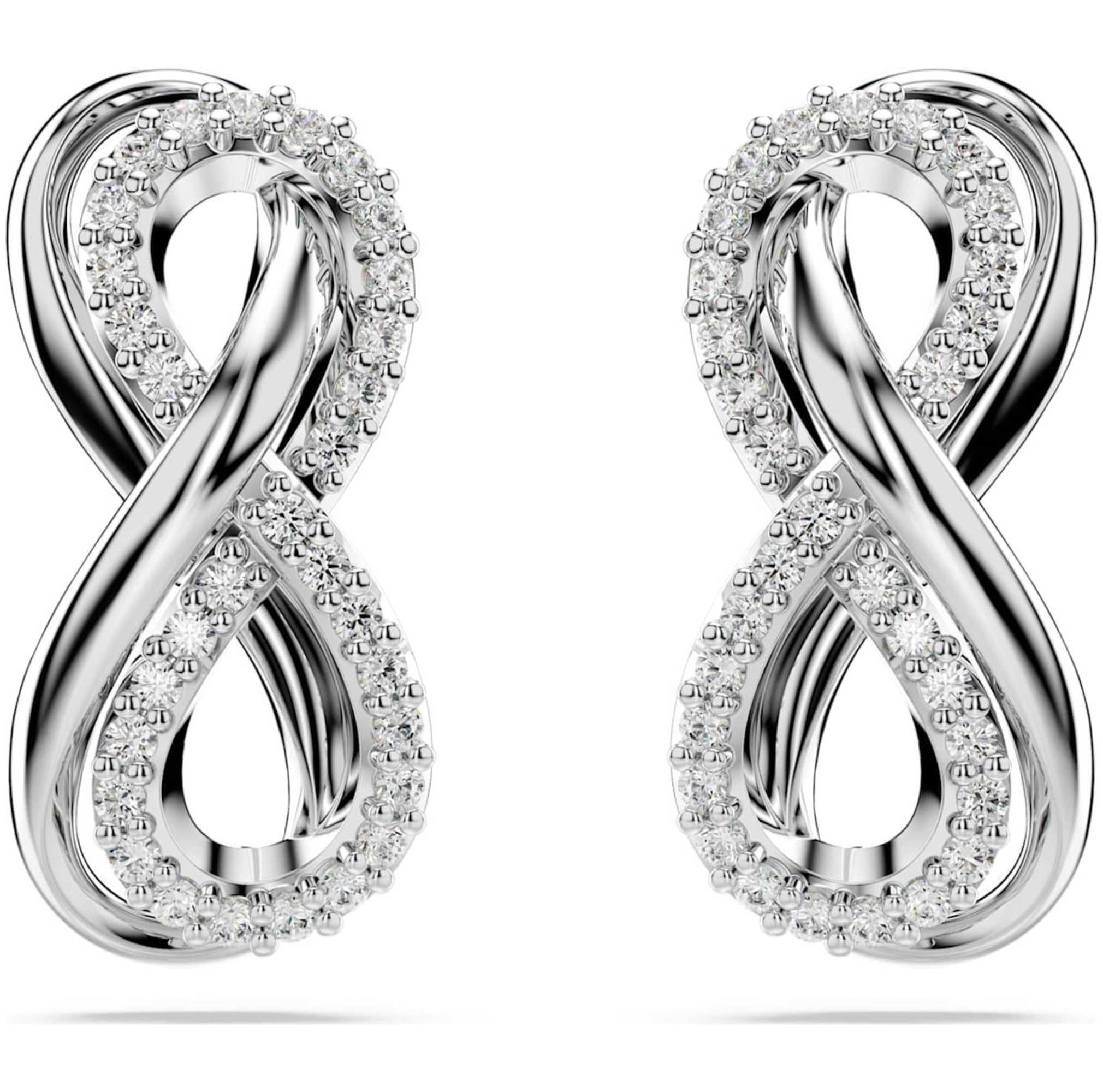 עגילים Hyperbola עם קריסטל לבן של Swarovski