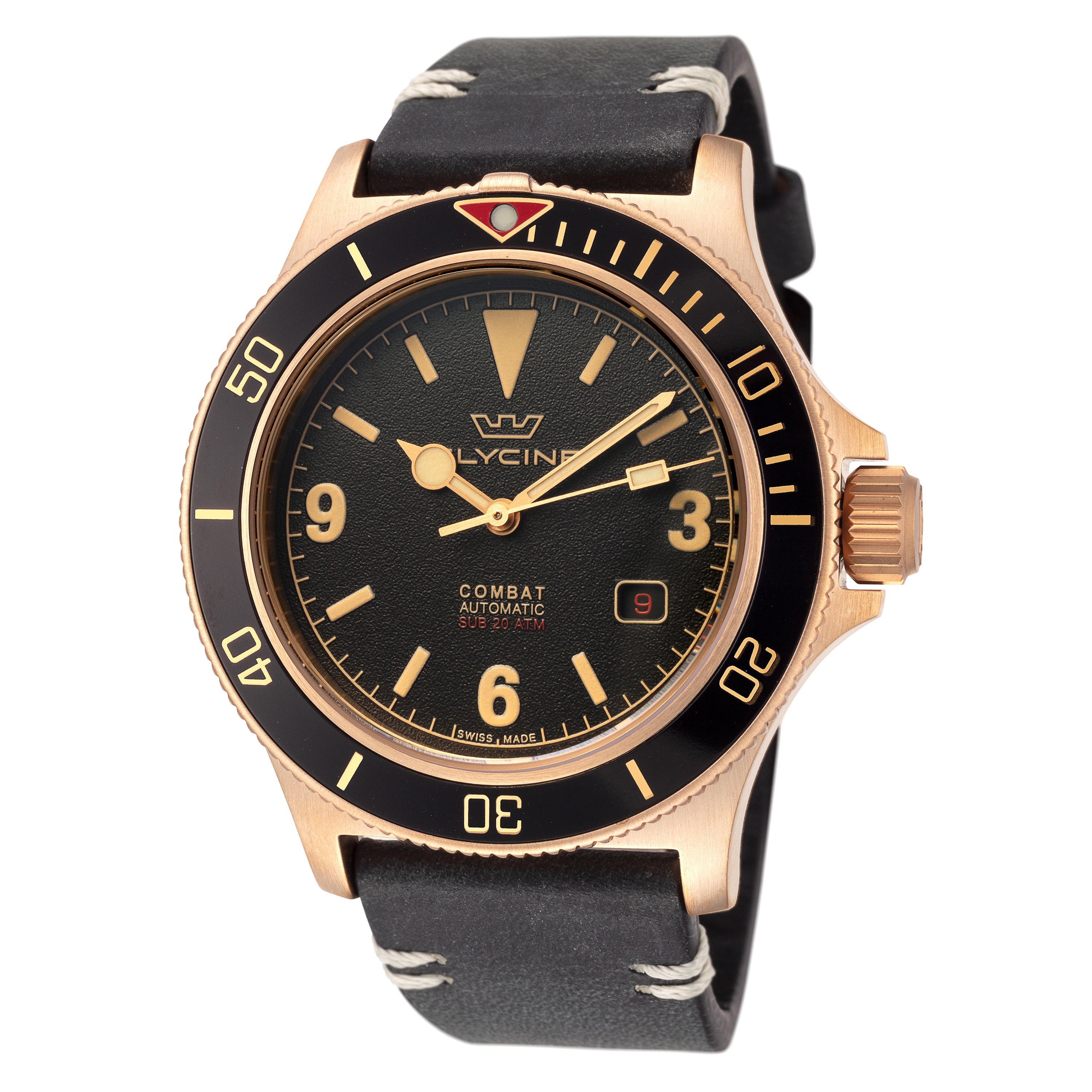 Glycine Men's Combat Sub Bronze Vintage 42mm Automatic Watch GL0265