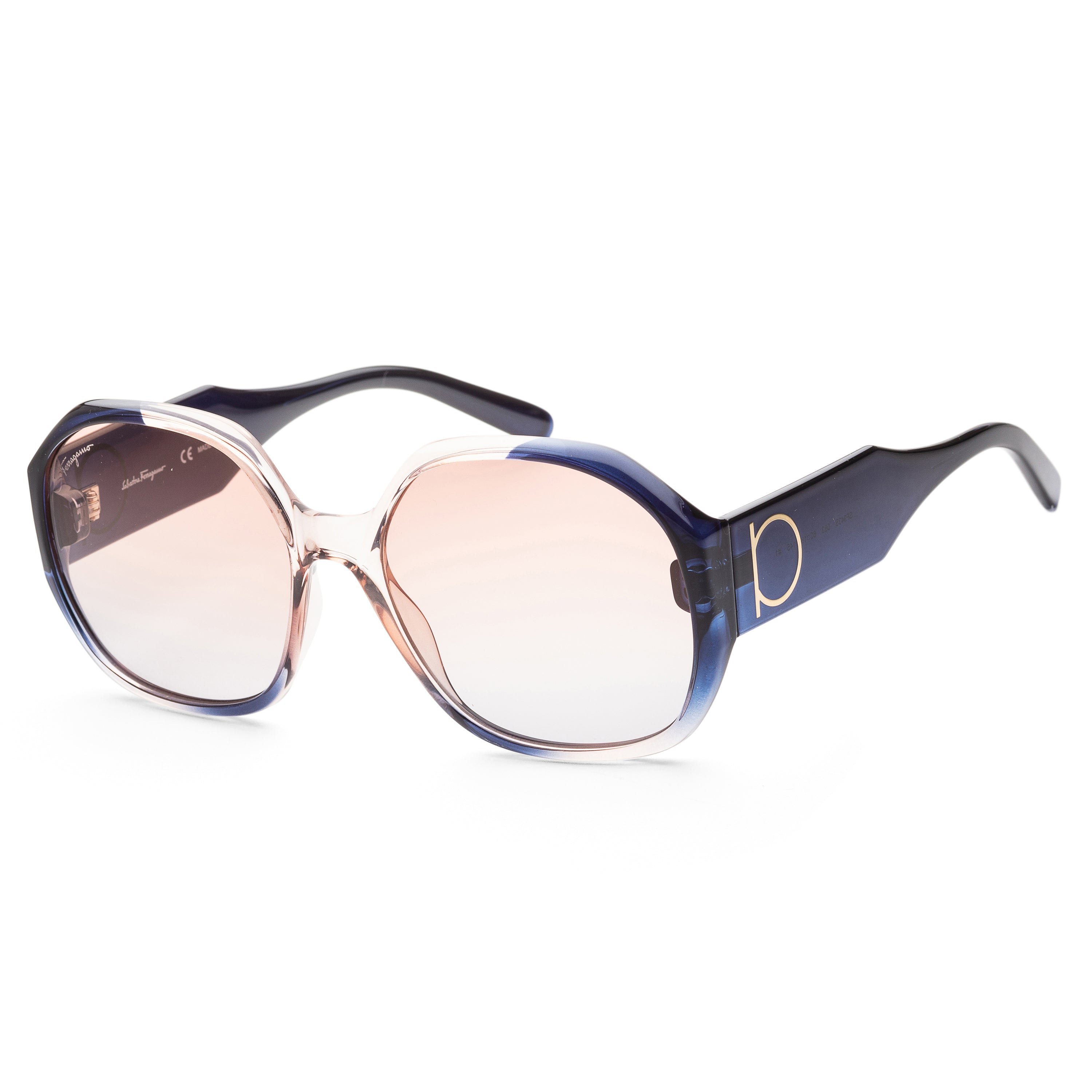 Ferragamo Women's 60mm Grey Rose Gradient Sunglasses SF943S-6018083