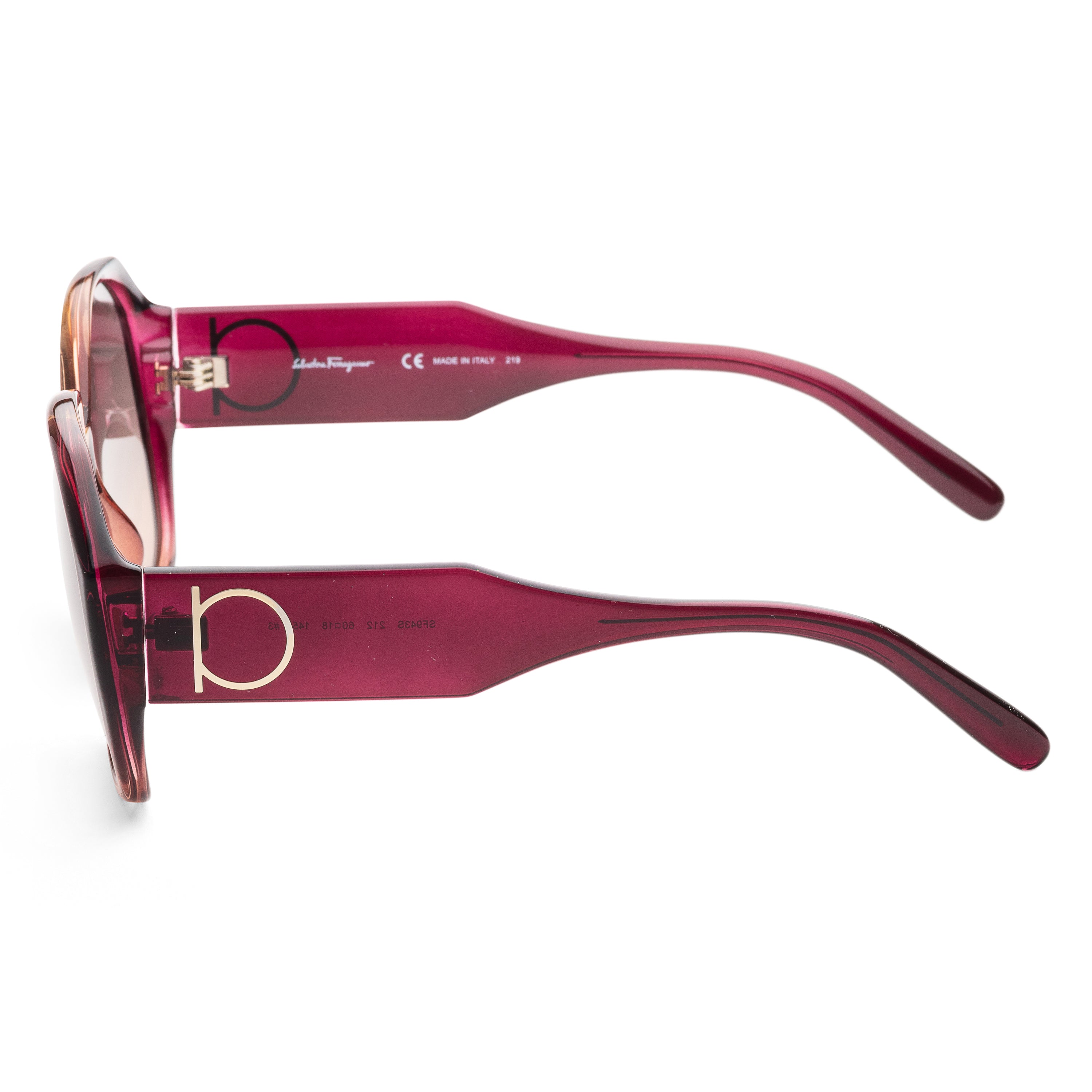Ferragamo Women's 60mm Wine Caramel Sunglasses SF943S-6018212