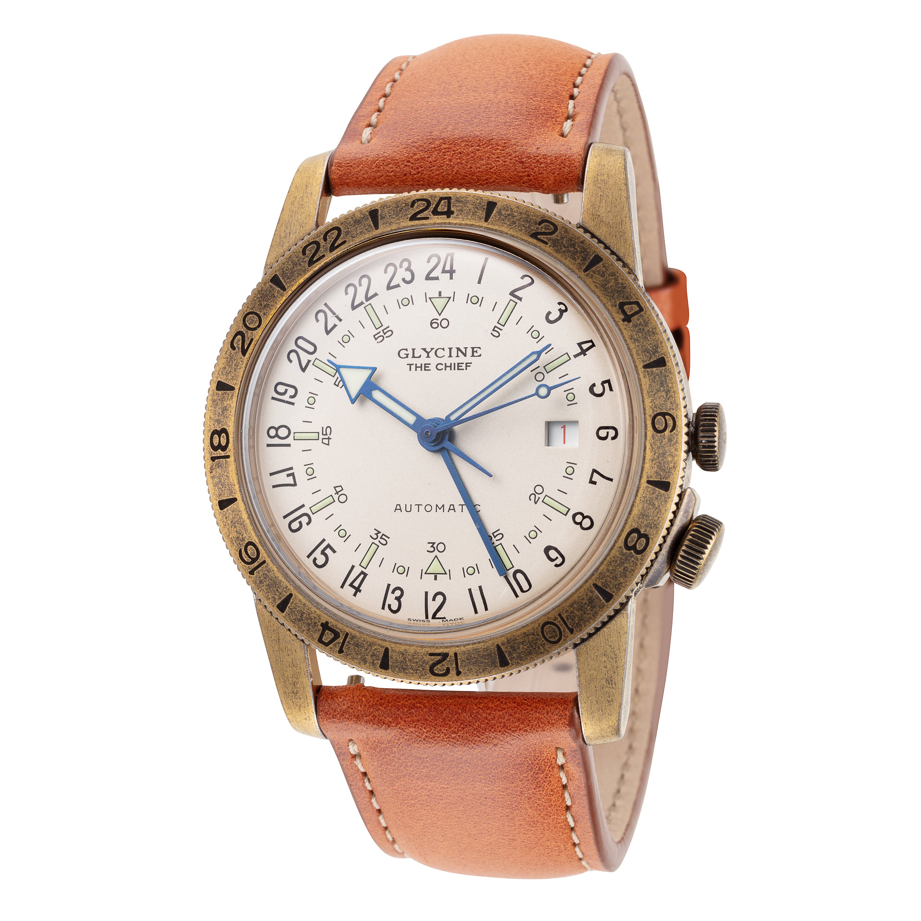 Glycine Men's Airman The Chief GMT 40mm Automatic Watch GL0304