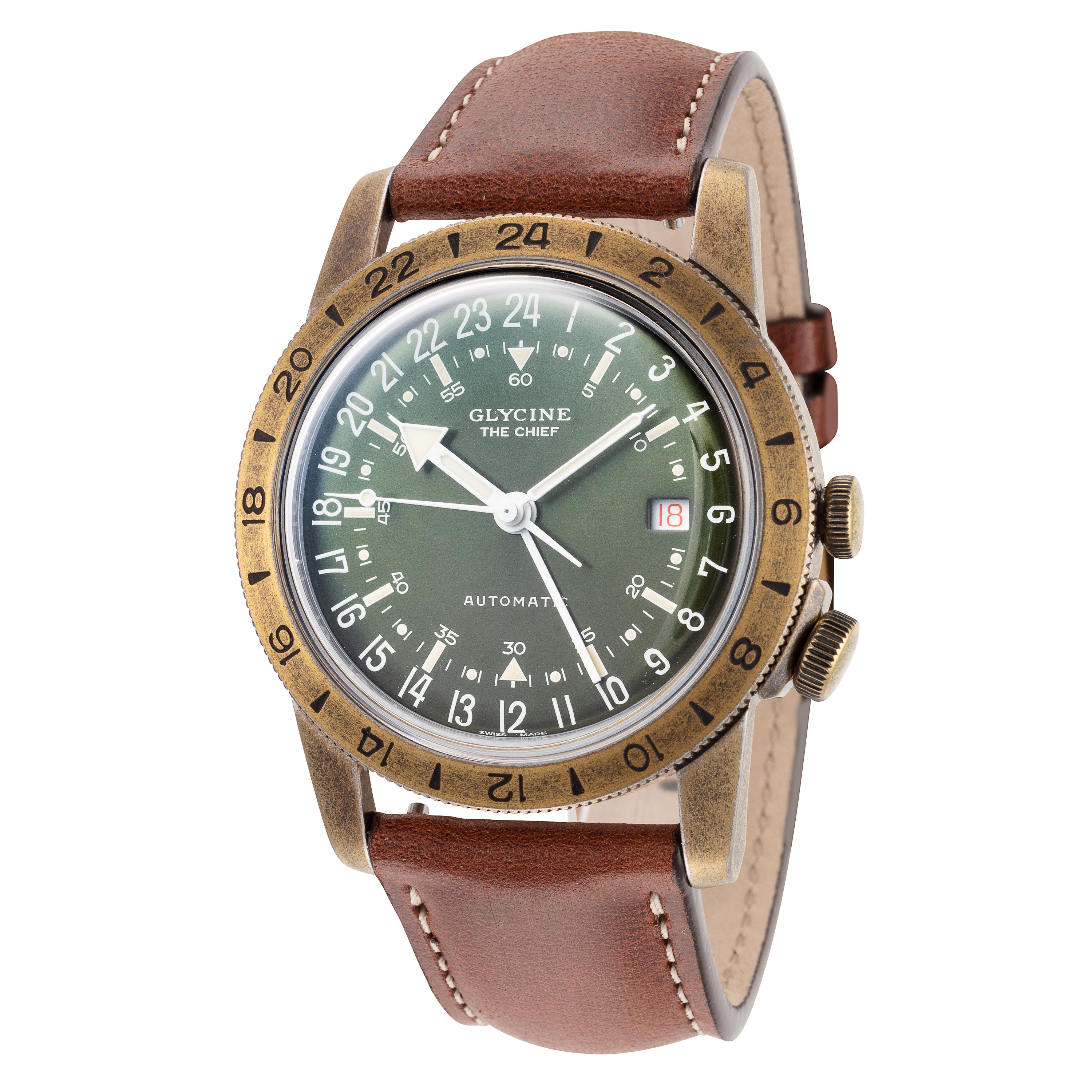 Glycine Men's Airman The Chief GMT 40mm Automatic Watch GL0307