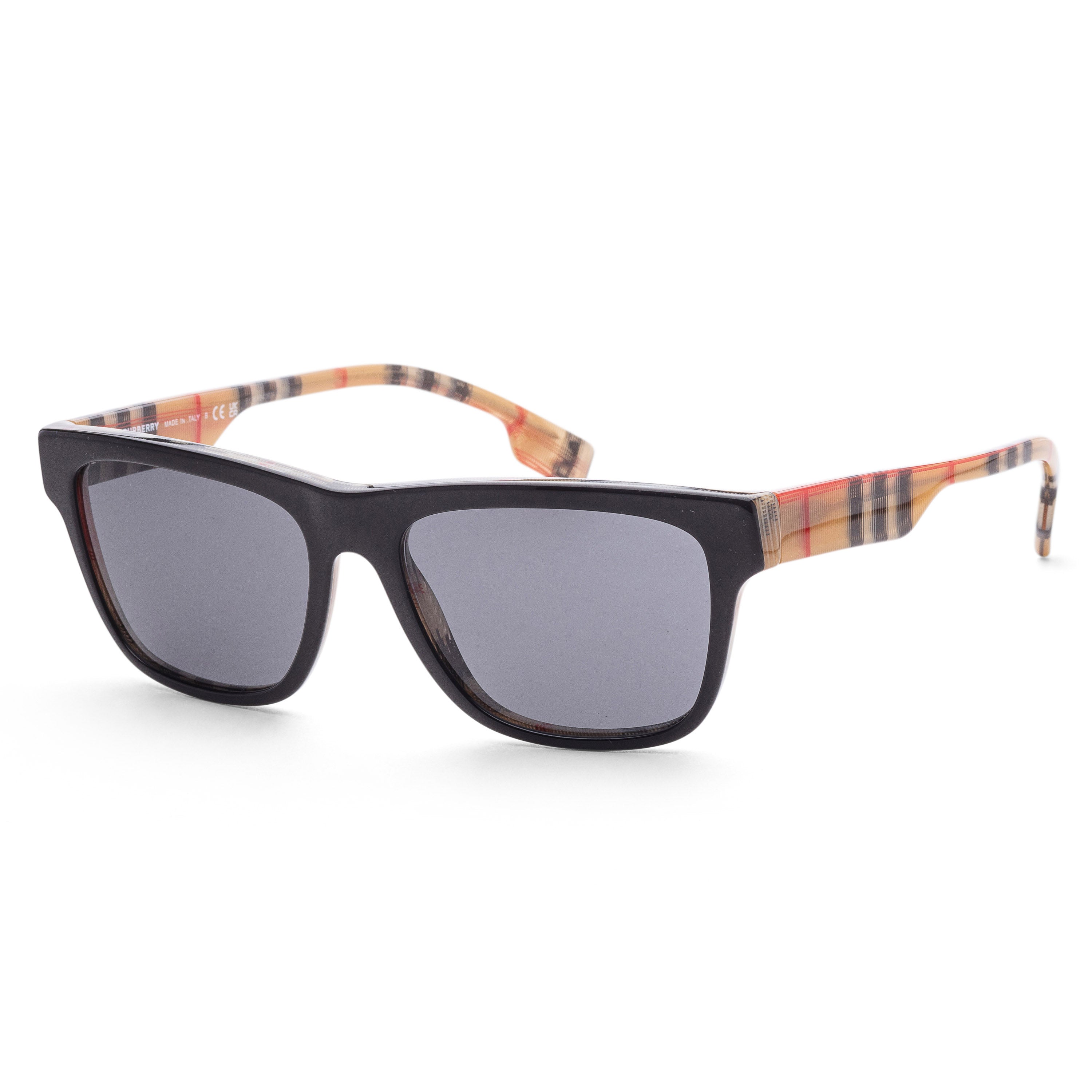 Burberry Men's Fashion 56mm Top Black Vintage Checker Sunglasses BE4293-38068756