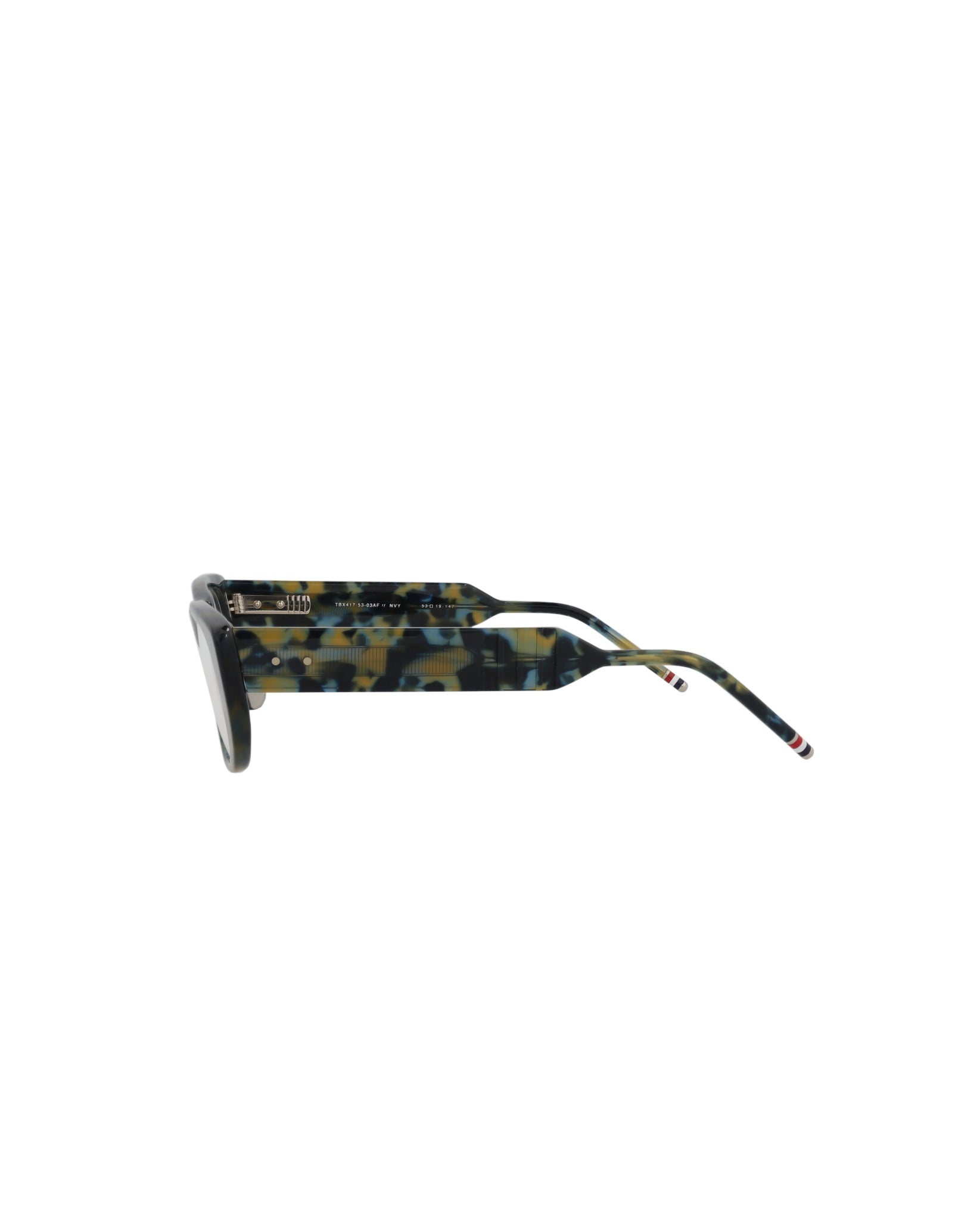 Thom Browne Unisex Novelty 53mm Navy Tortoise Eyeglasses TBX417-5303AF