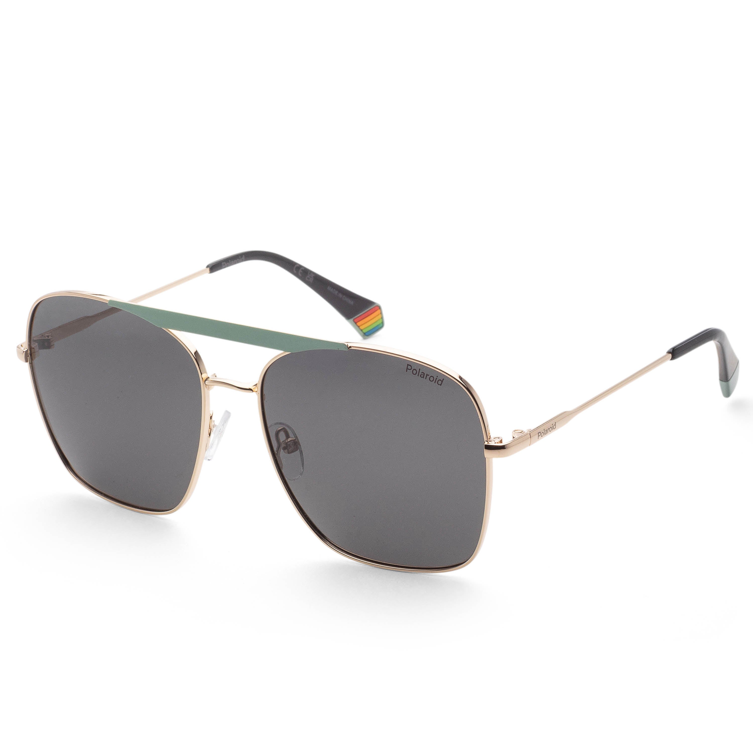 Polaroid Women's 59mm Gold Green Polarized Sunglasses PLD6201SX-03JN-M9