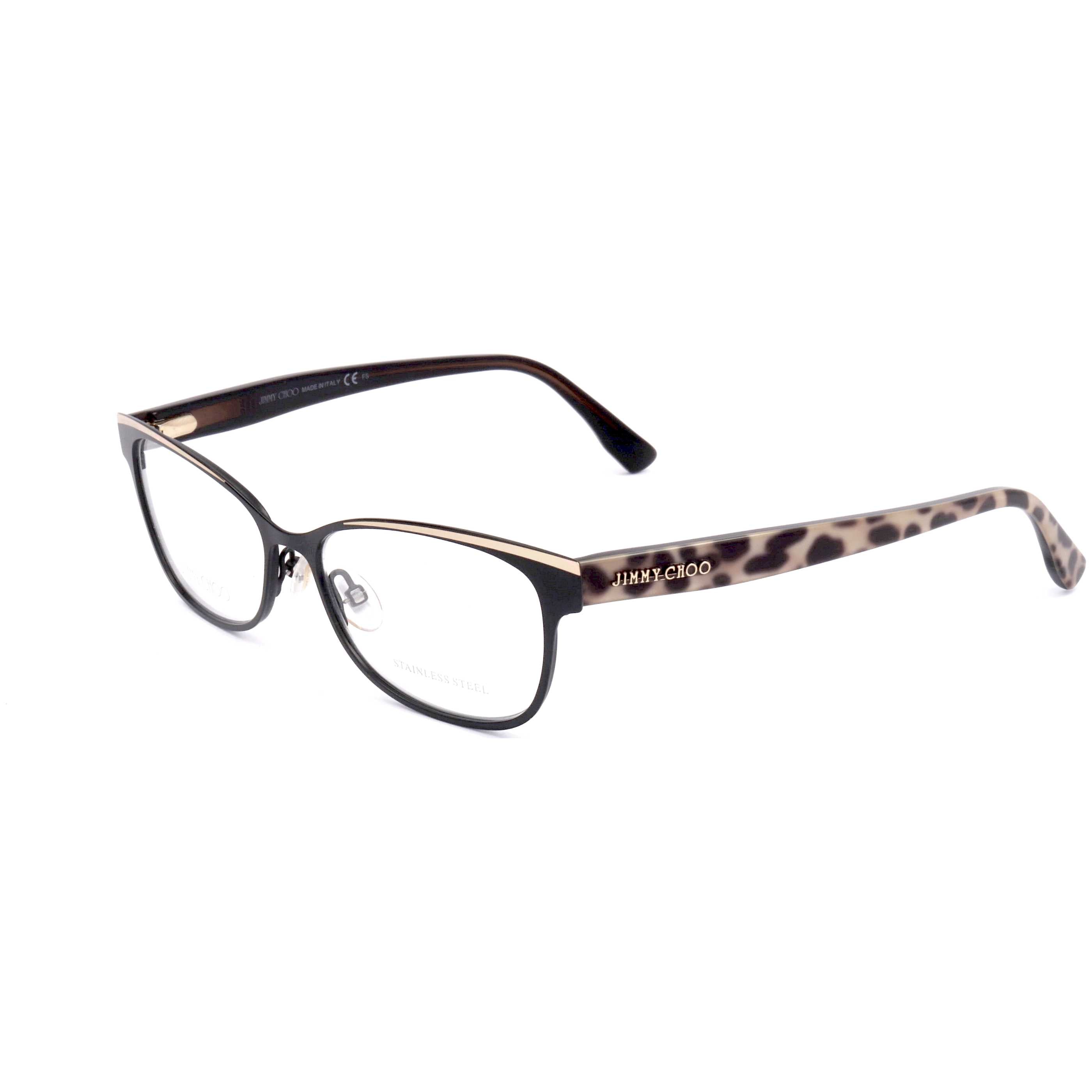 Jimmy Choo Women's 52mm Animalier Dark Brown Eyeglasses JC147-PWN-52