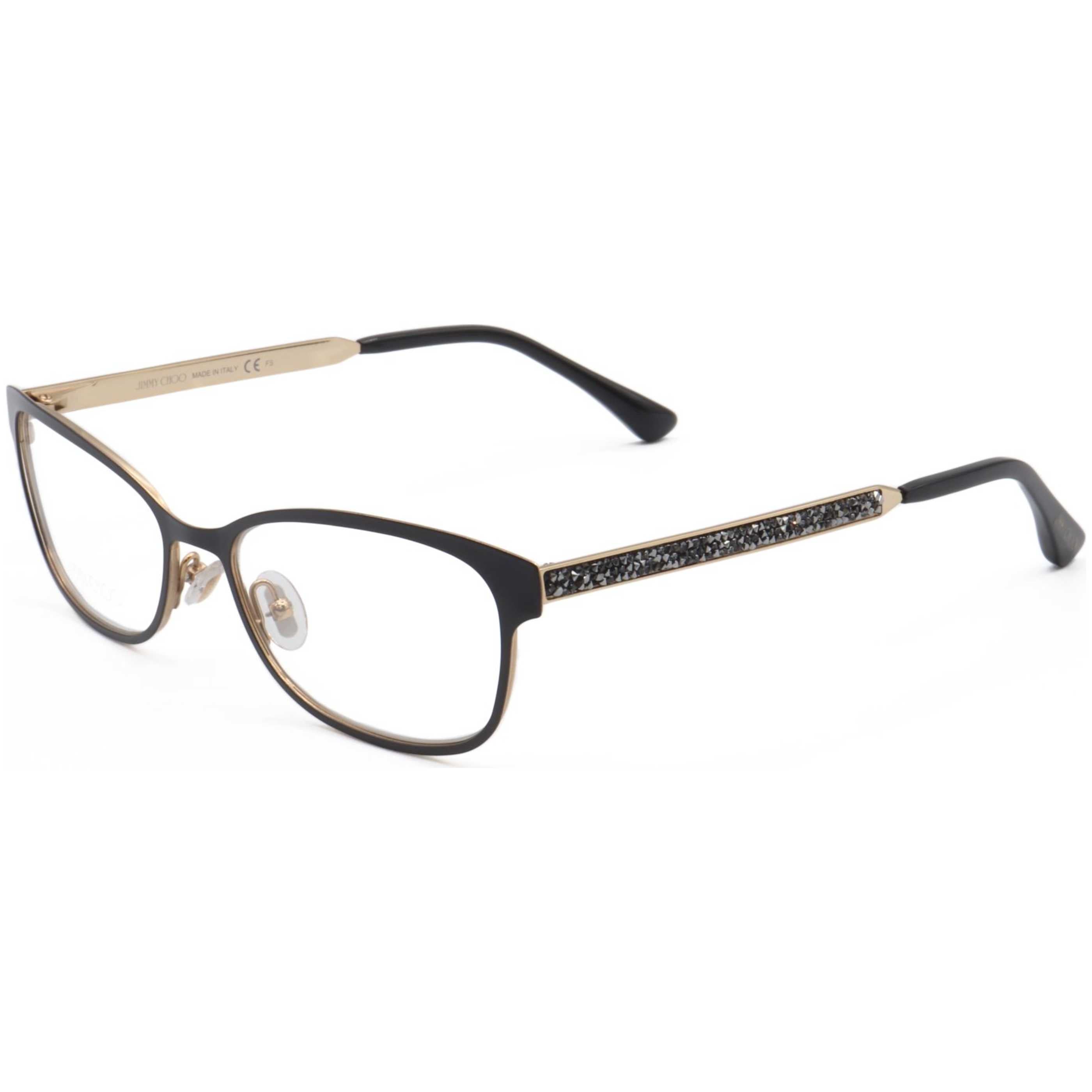 Jimmy Choo Women's 54mm Matte Black Eyeglasses JC203-003-54