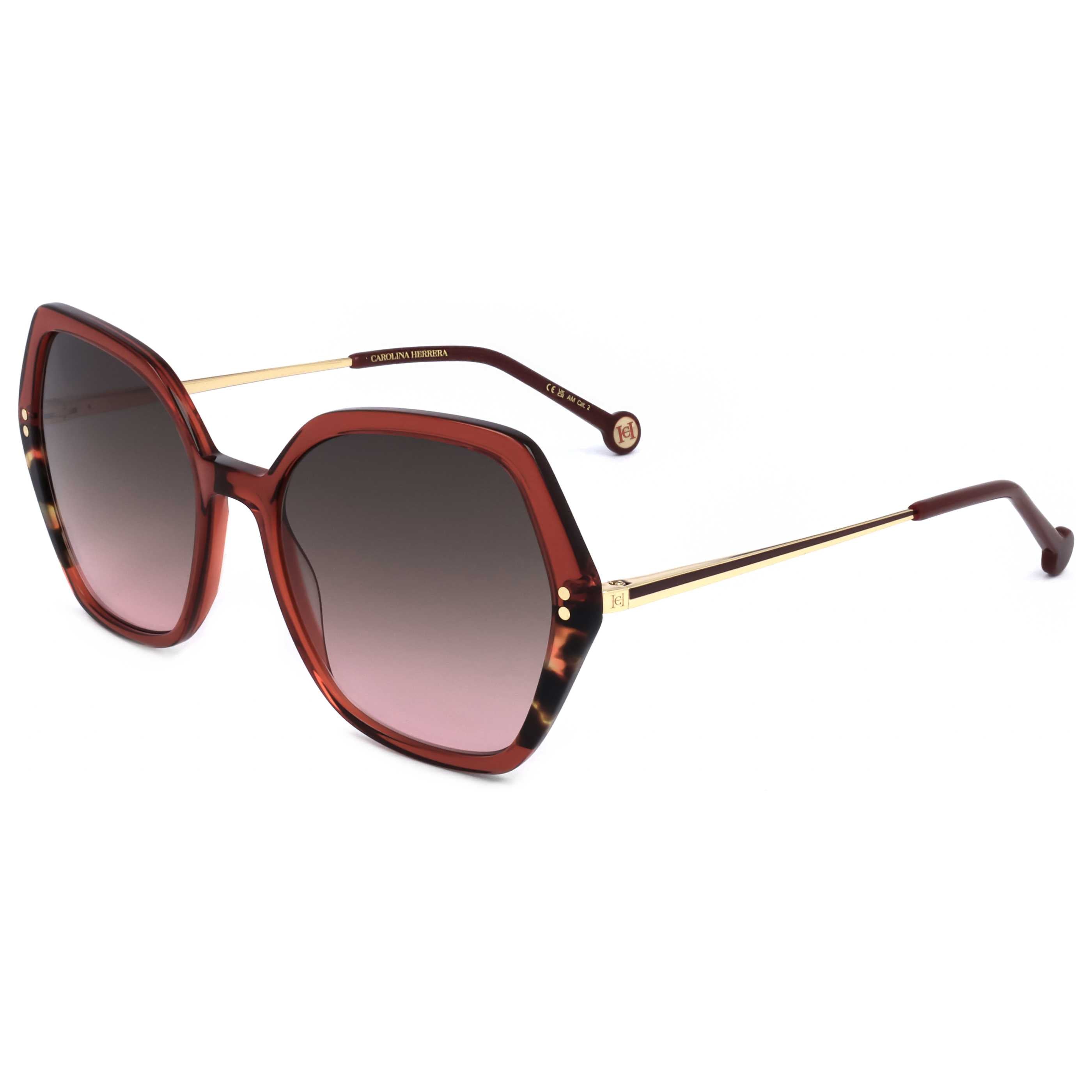 Carolina Herrera Women's 55mm Burgundy Havana Sunglasses HER0185-S-YDC-55