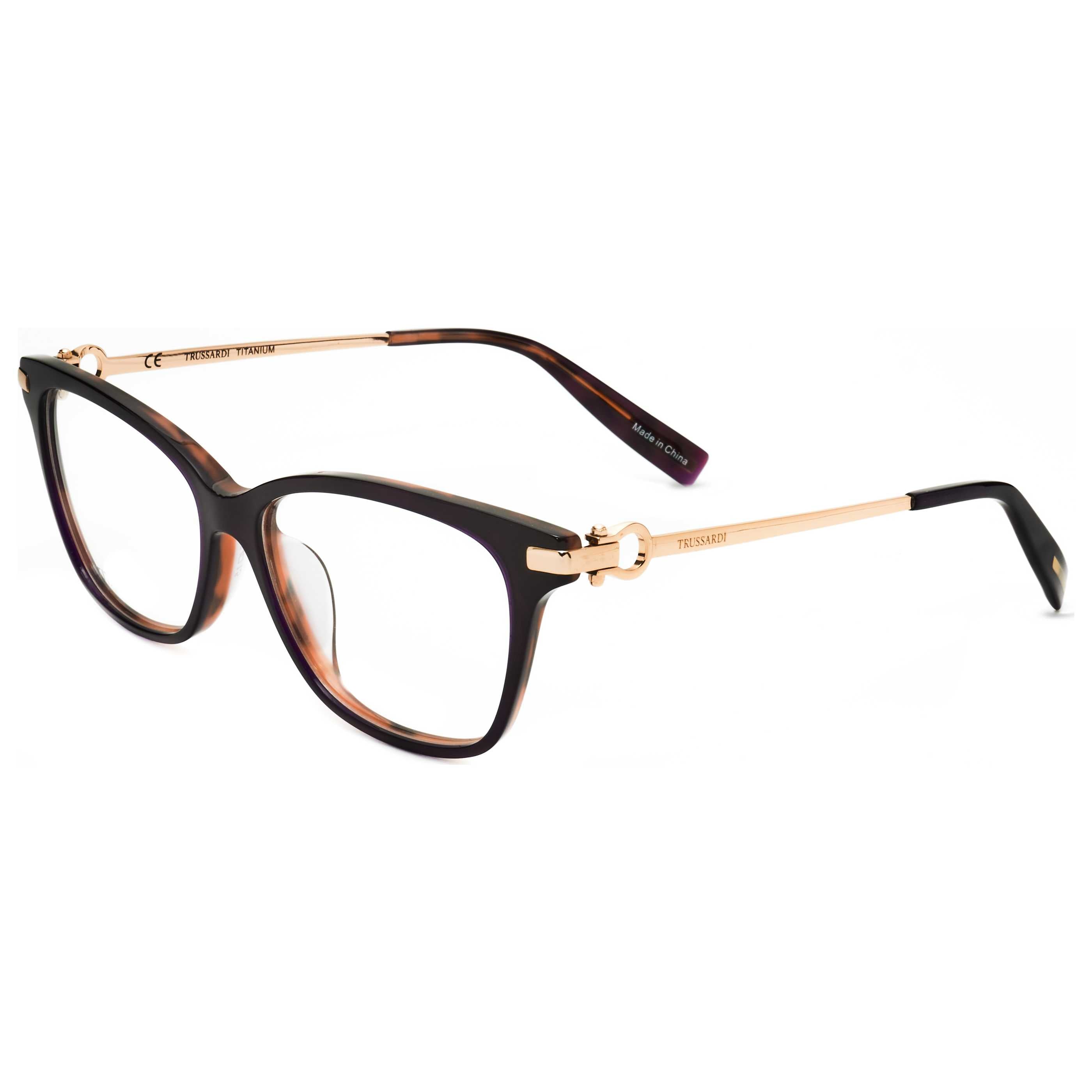 Trussardi Women's 54mm Transparent Purple Eyeglasses VTR282F-0AP4-54