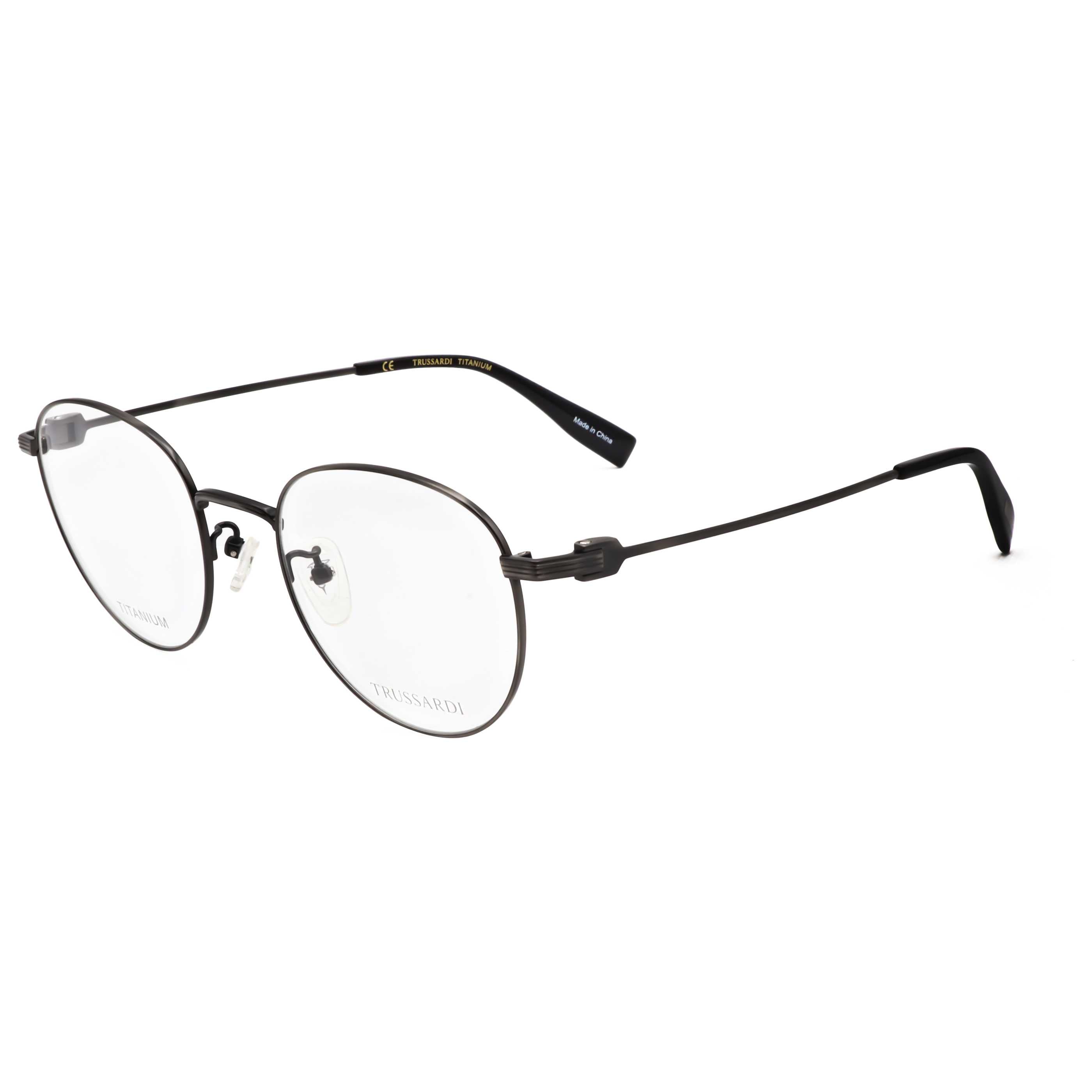 Trussardi Unisex 50mm Matte Light Gunmetal Eyeglasses VTR428F-627-50