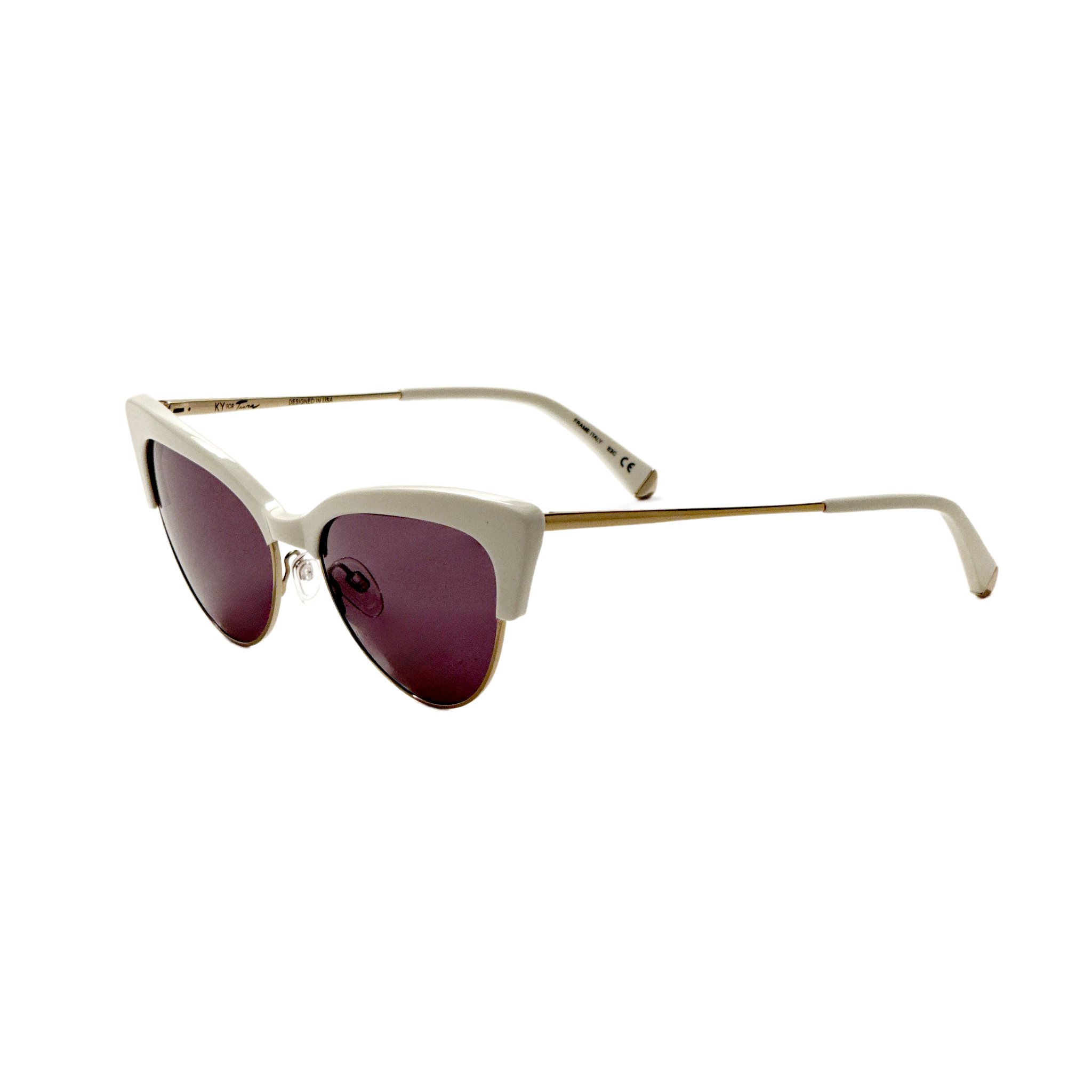 Kate Young Cecilia Women's 55mm Bone Gold Sunglasses K529-BON-55
