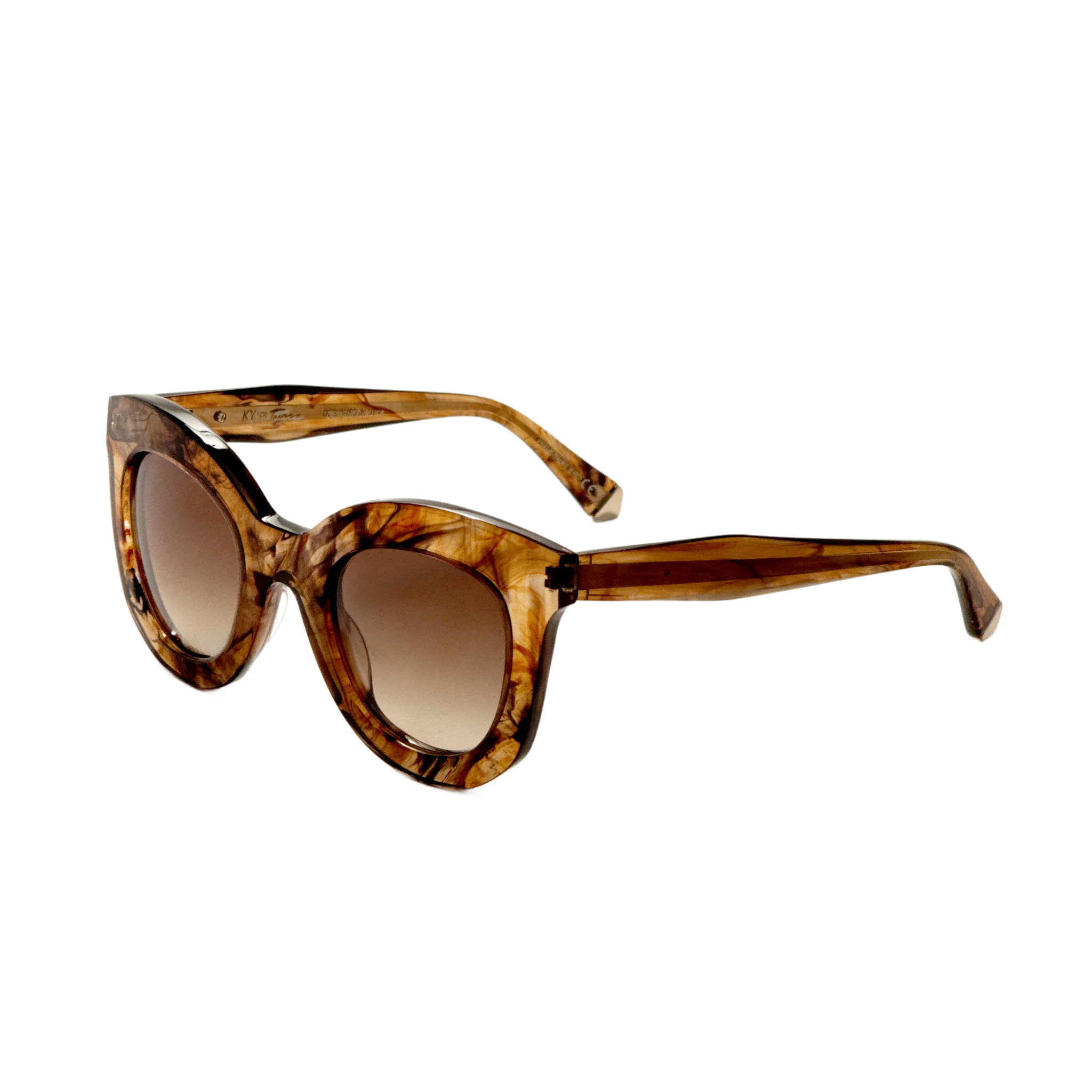 Kate Young Rosalba Women's 47mm Brown Sunglasses K533-BRN-47