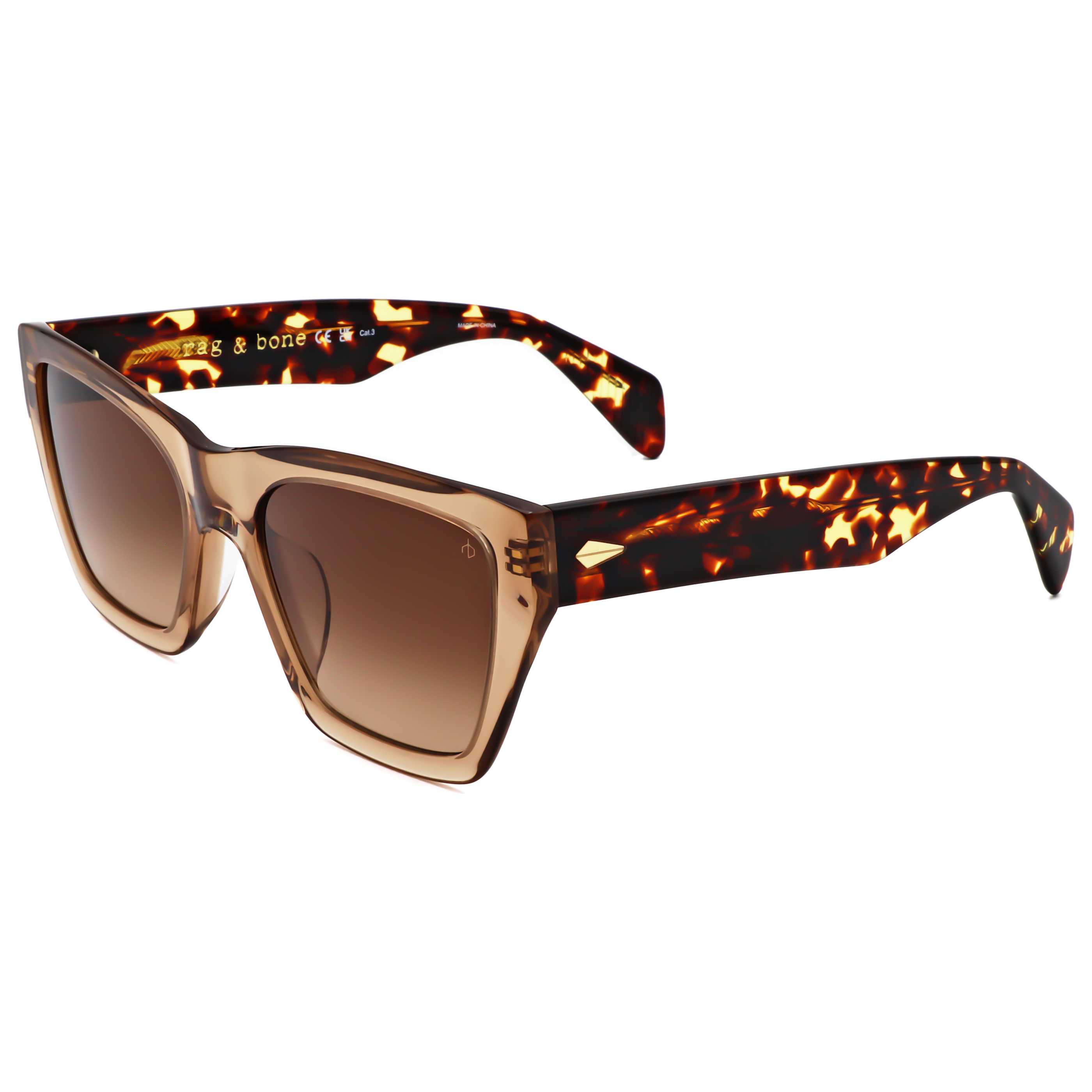 Rag & Bone Women's 54 mm Beige Havana Sunglasses RNB1046-G-S-XNZ-54