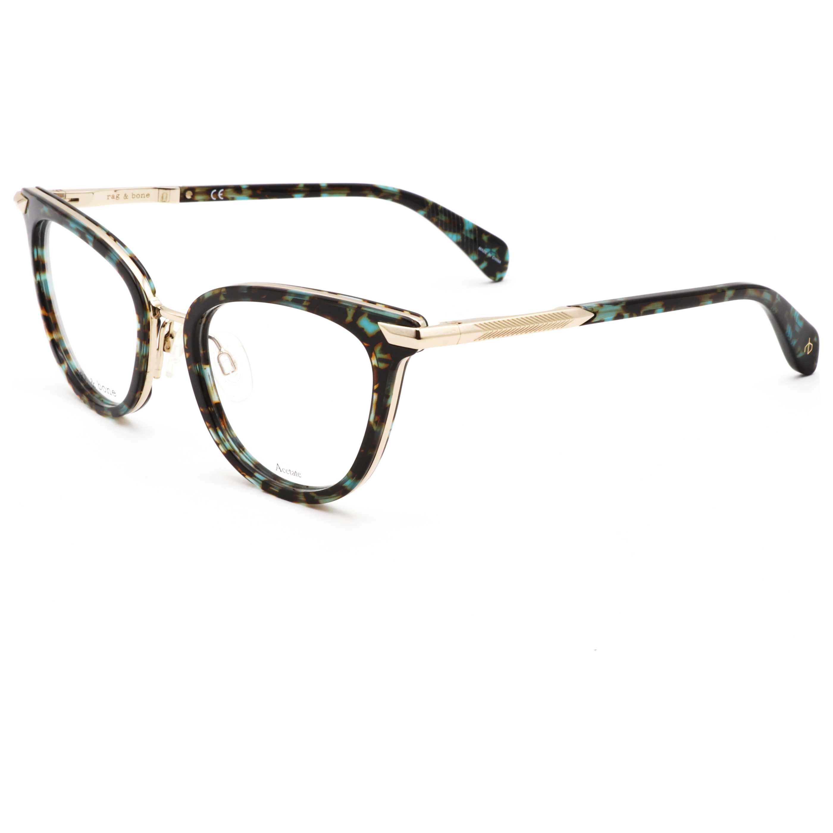 Rag & Bone Women's 51 mm Green Havana Eyeglasses RNB3051-G-XGW-51