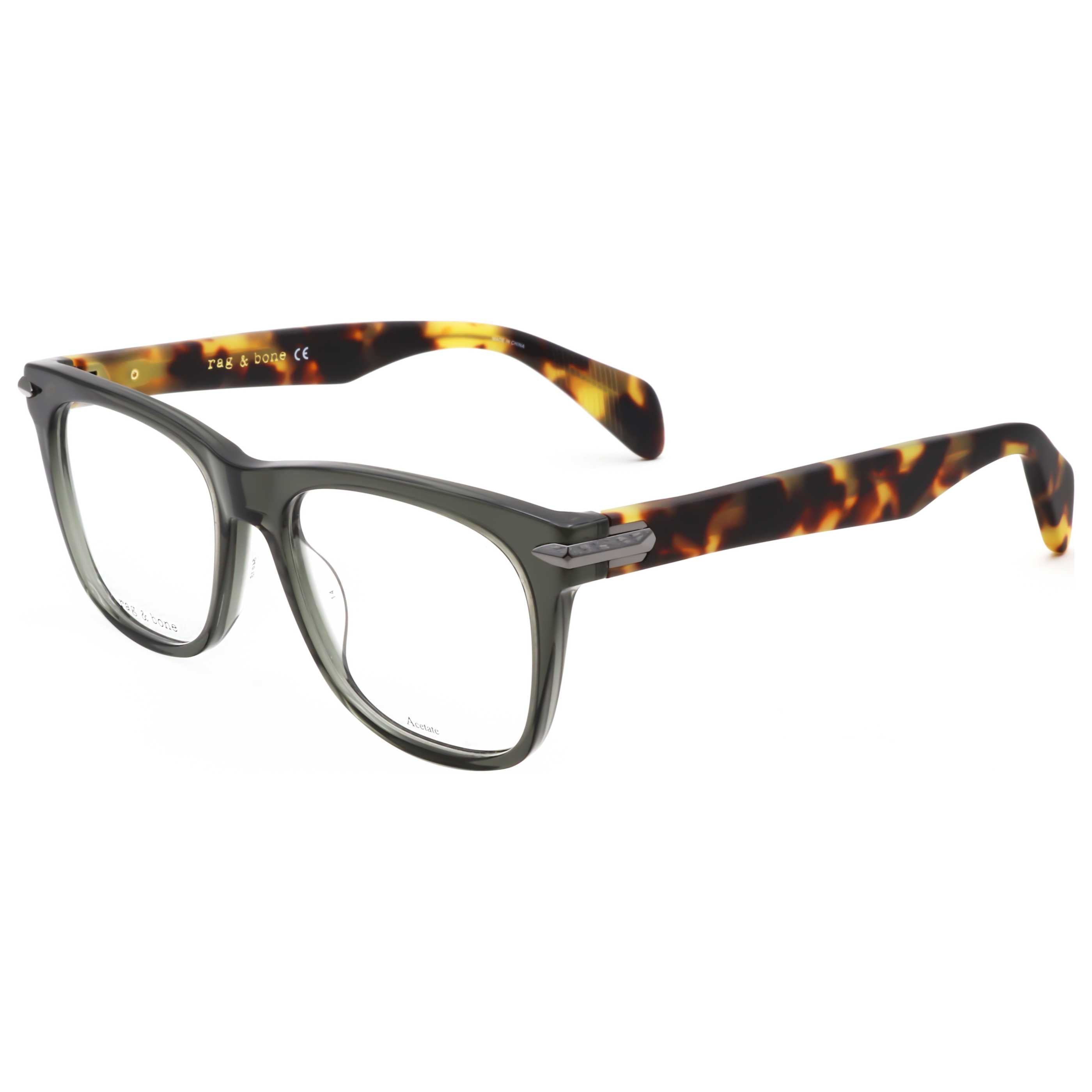 Rag & Bone Men's 54 mm Khaki Havana Eyeglasses RNB7004-T6V-54