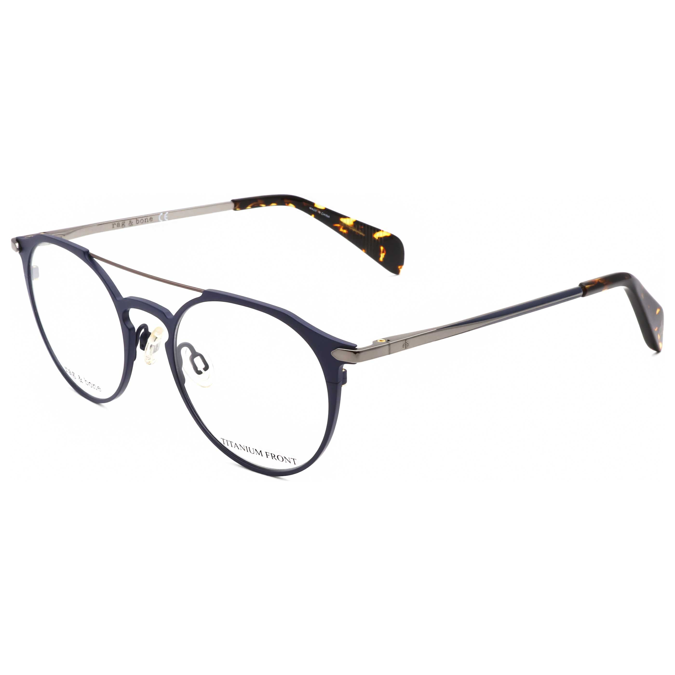 Rag & Bone Men's 50mm Matte Blue Eyeglasses RNB7013-FLL-50