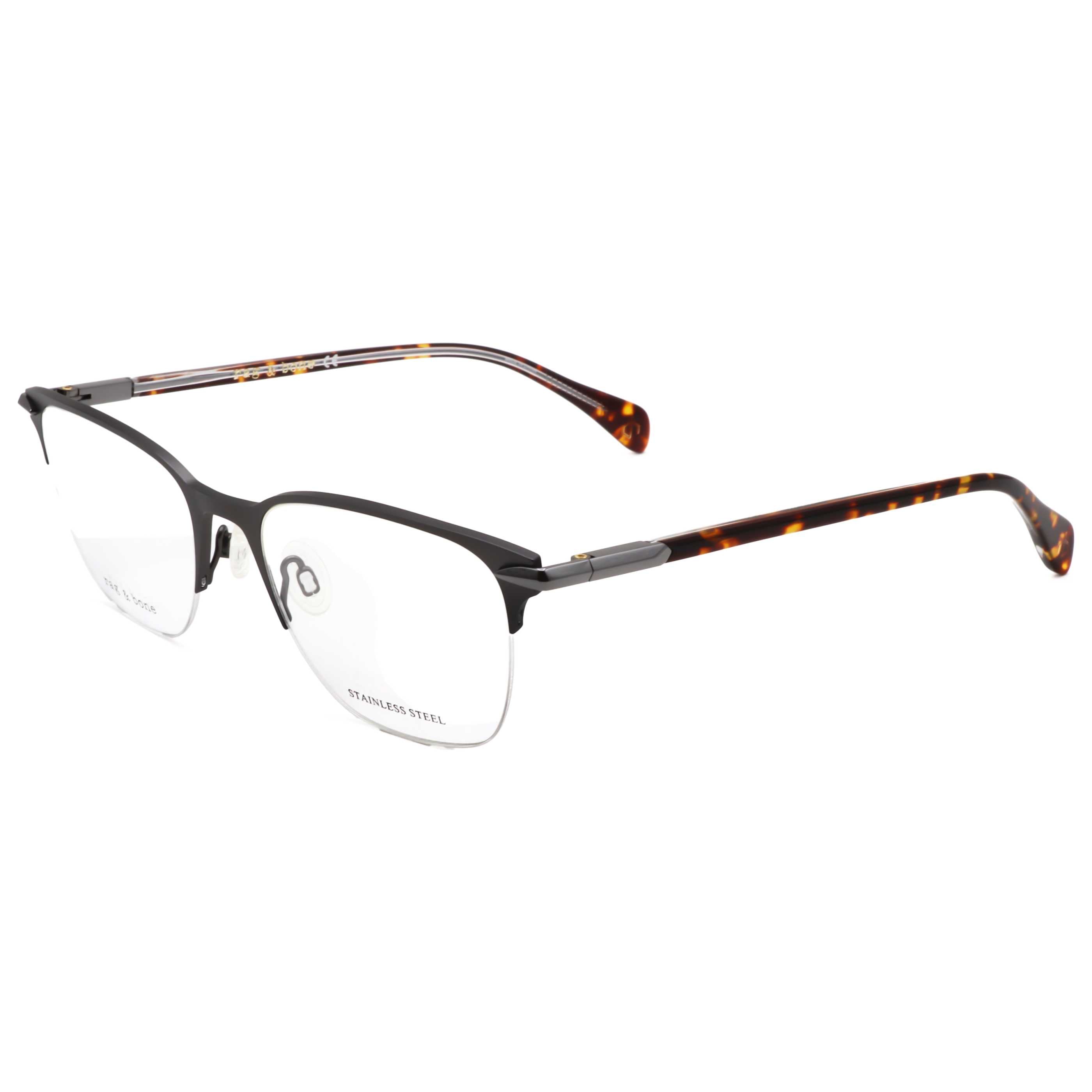 Rag & Bone Men's 53 mm Matte Dark Ruthenium Eyeglasses RNB7029-R80-53