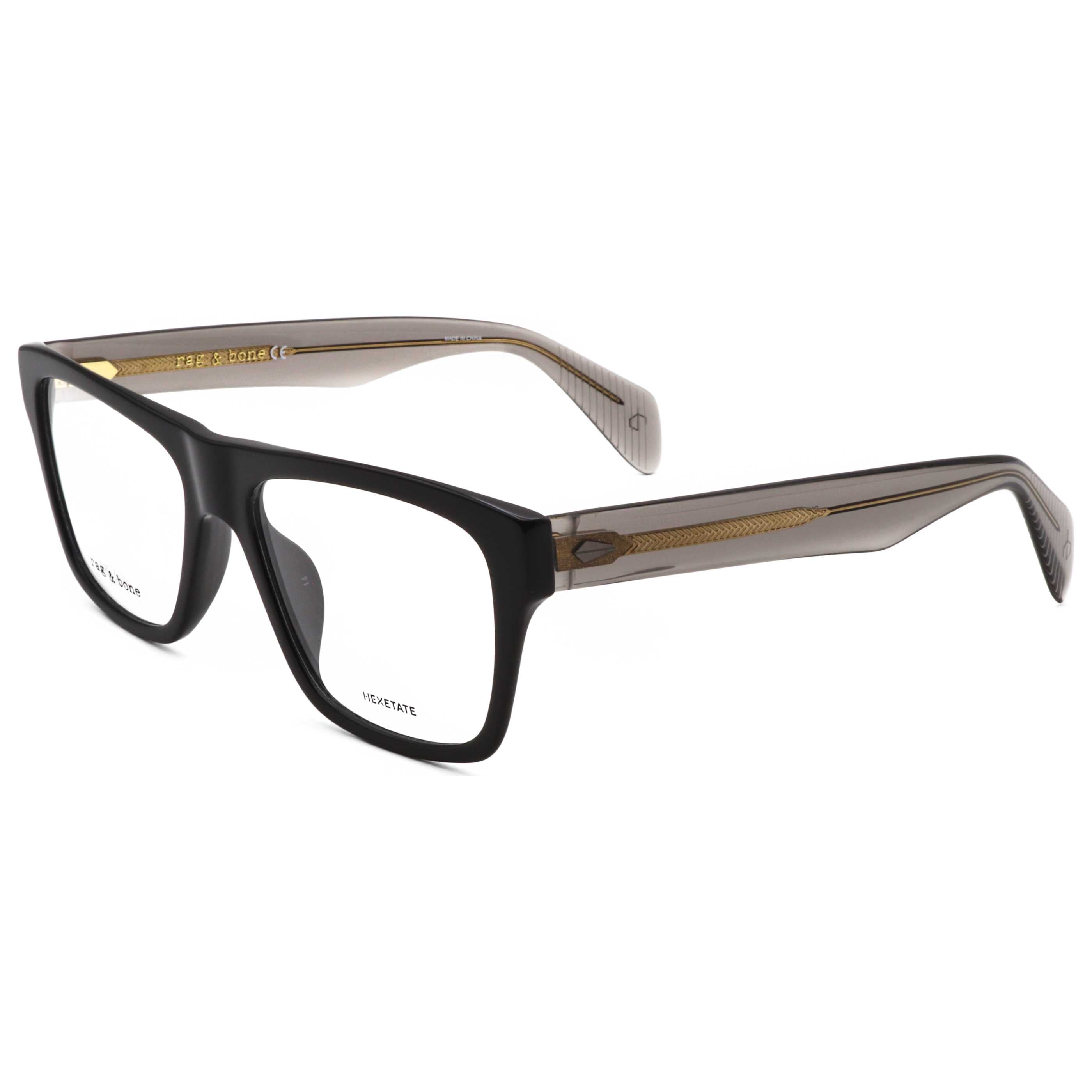 Rag & Bone Men's 54 mm Black Grey Eyeglasses RNB7036-08A-54
