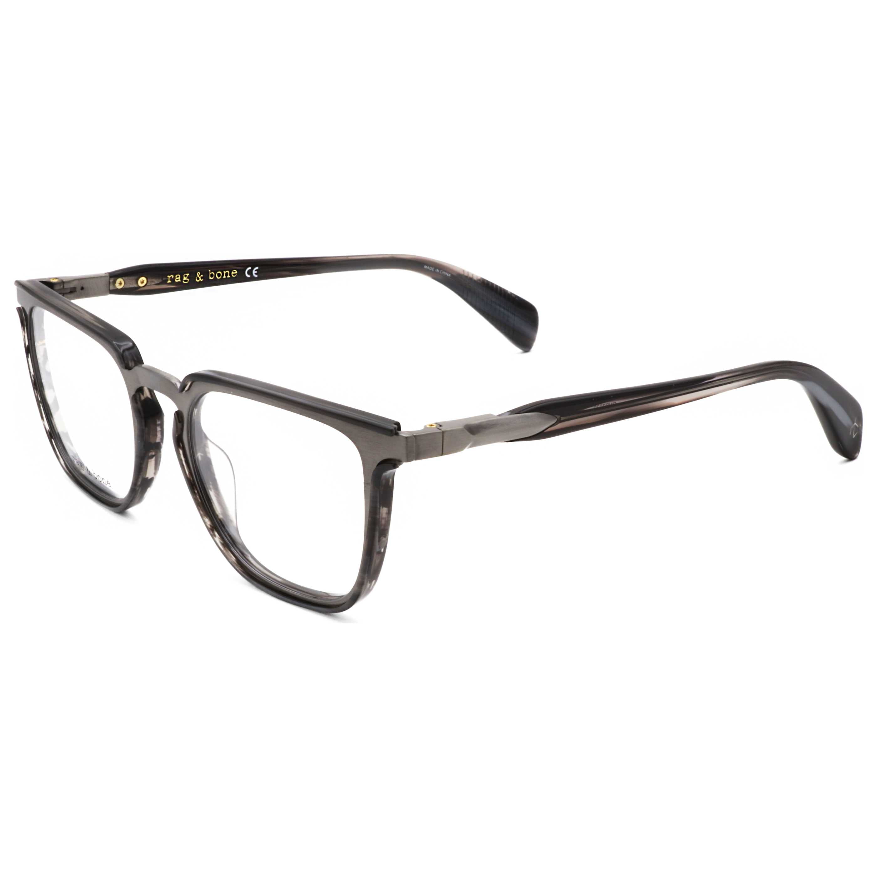 Rag & Bone Men's 51mm Grey Horn Eyeglasses RNB7039-2W8-51