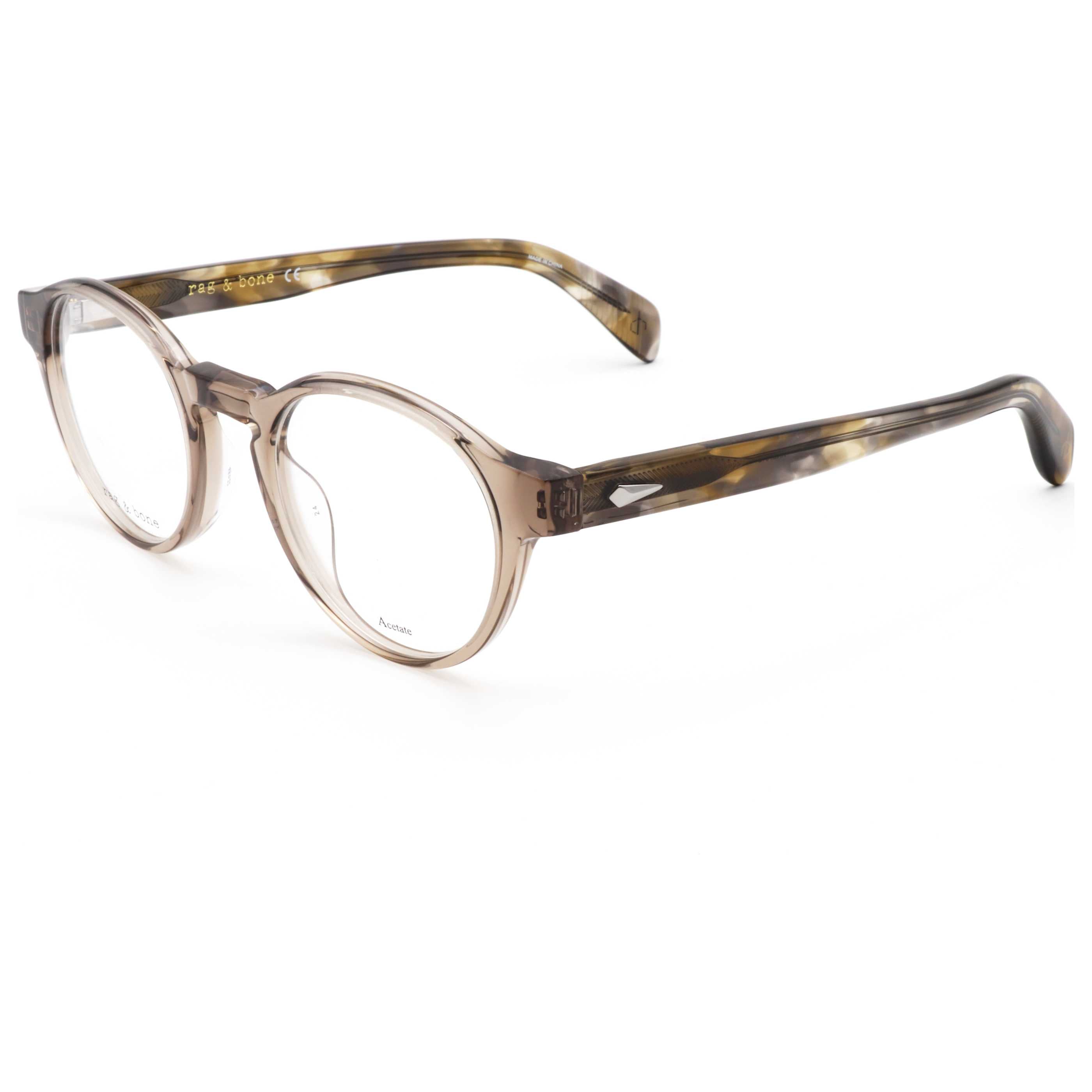 Rag & Bone Men's 48 mm Beige Eyeglasses RNB7042-10A-48