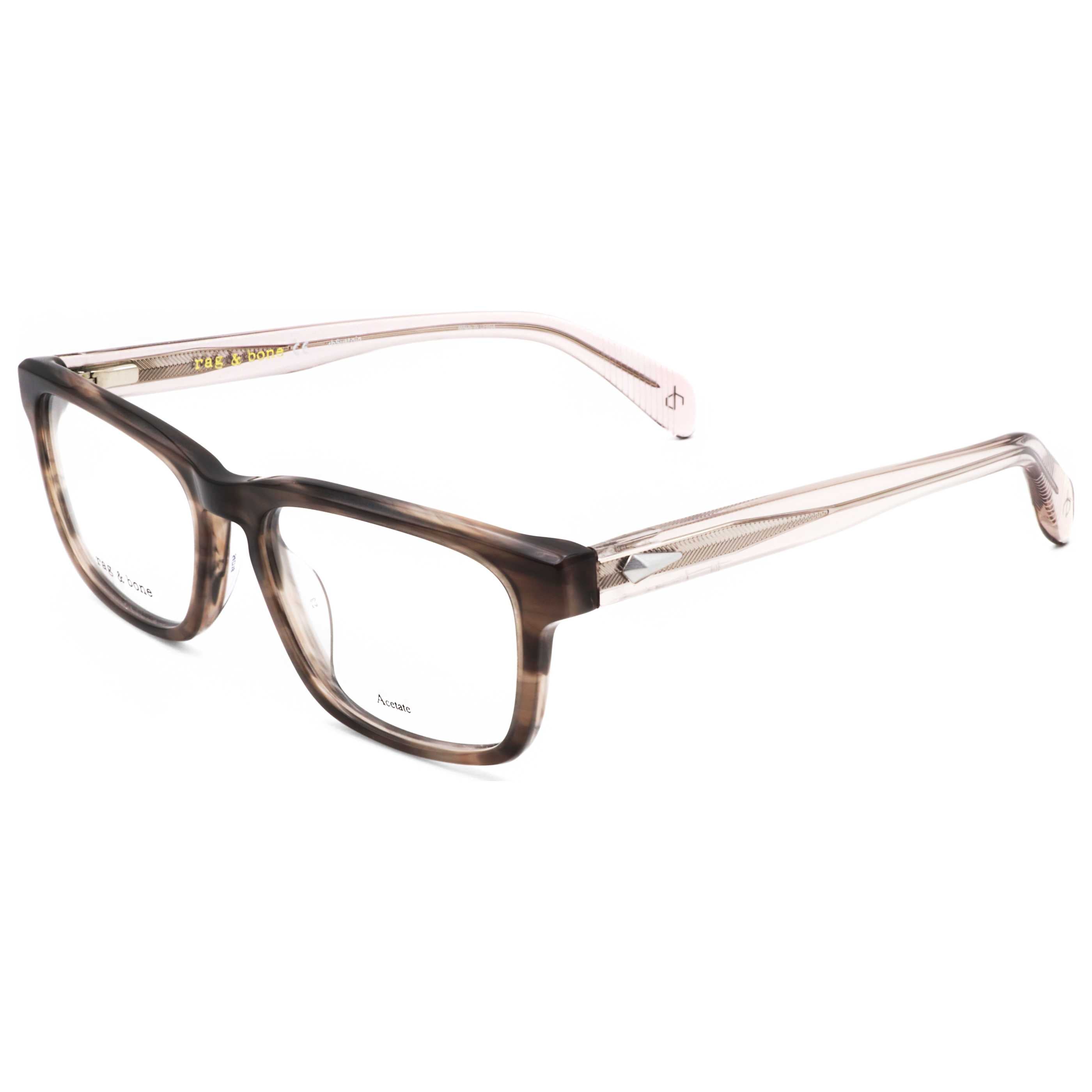 Rag & Bone Men's 54 mm Beige Horn Eyeglasses RNB7045-HR3-54