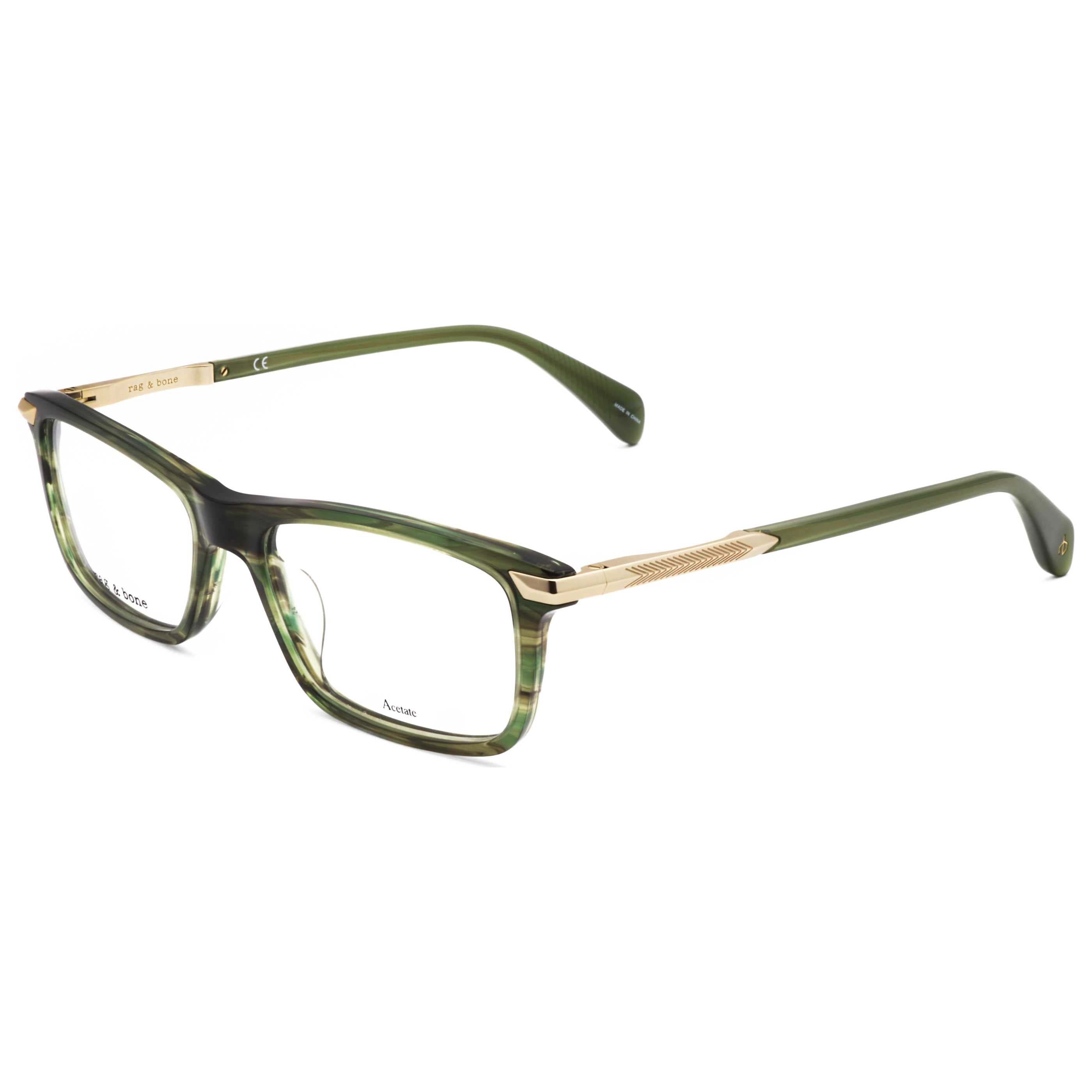 Rag & Bone Men's 54 mm Khaki Horn Eyeglasses RNB7050-517-54