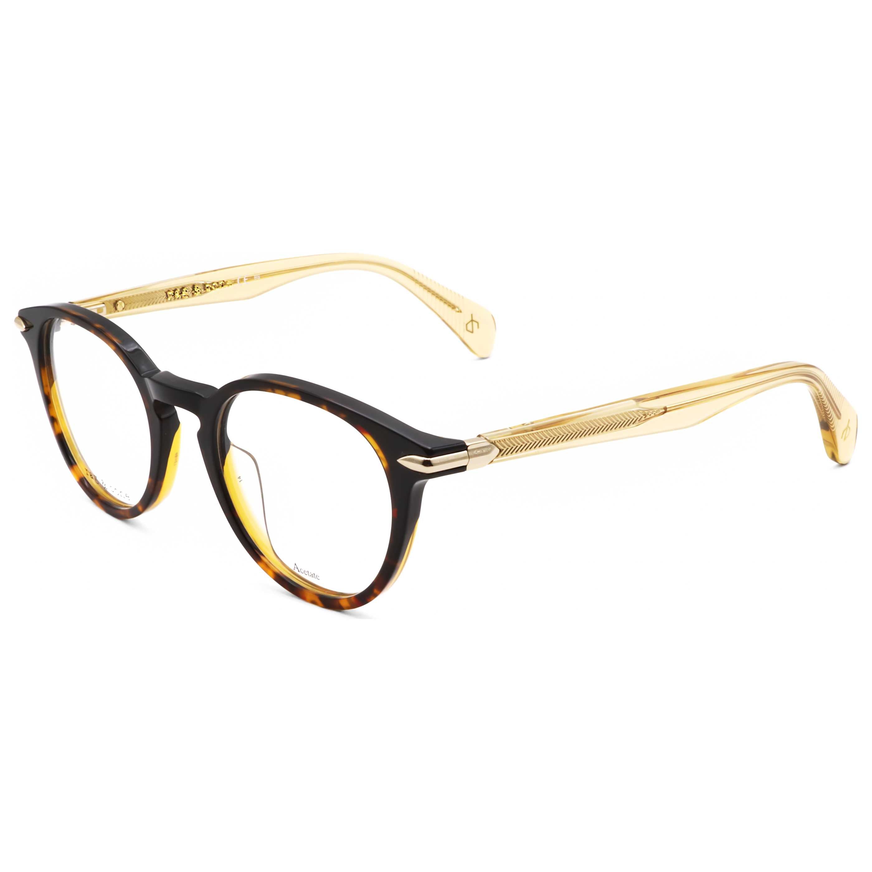Rag & Bone Unisex 48 mm Black Shaded Havana Eyeglasses RNB8003-W4A-48
