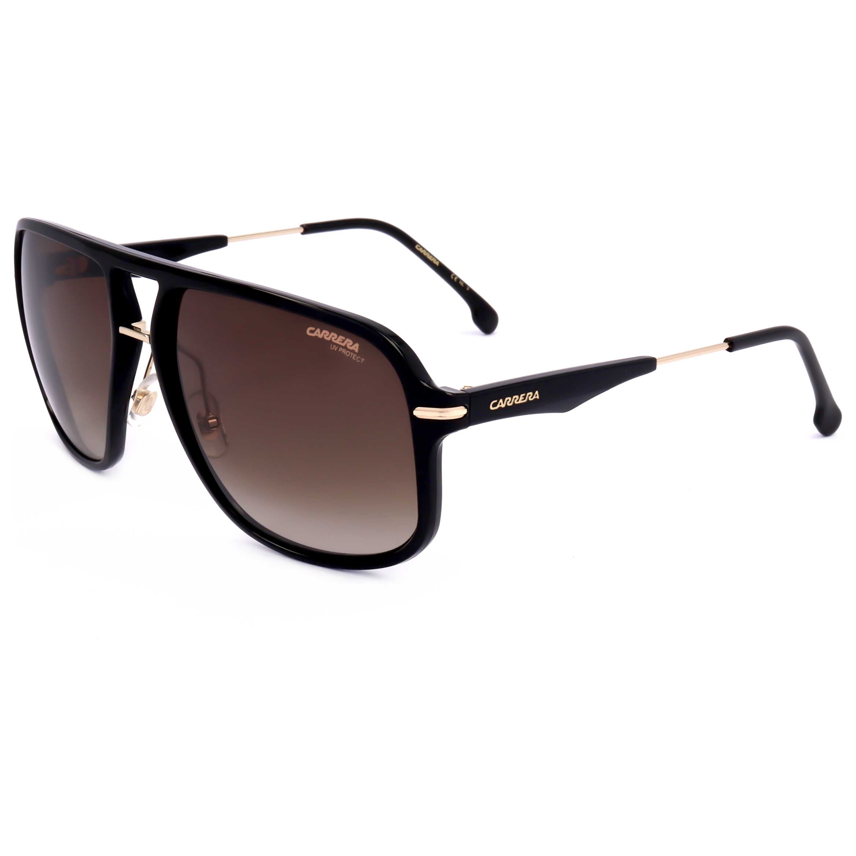 Carrera Men's 60mm Black Gold Sunglasses CARRERA296-S-2M2-60
