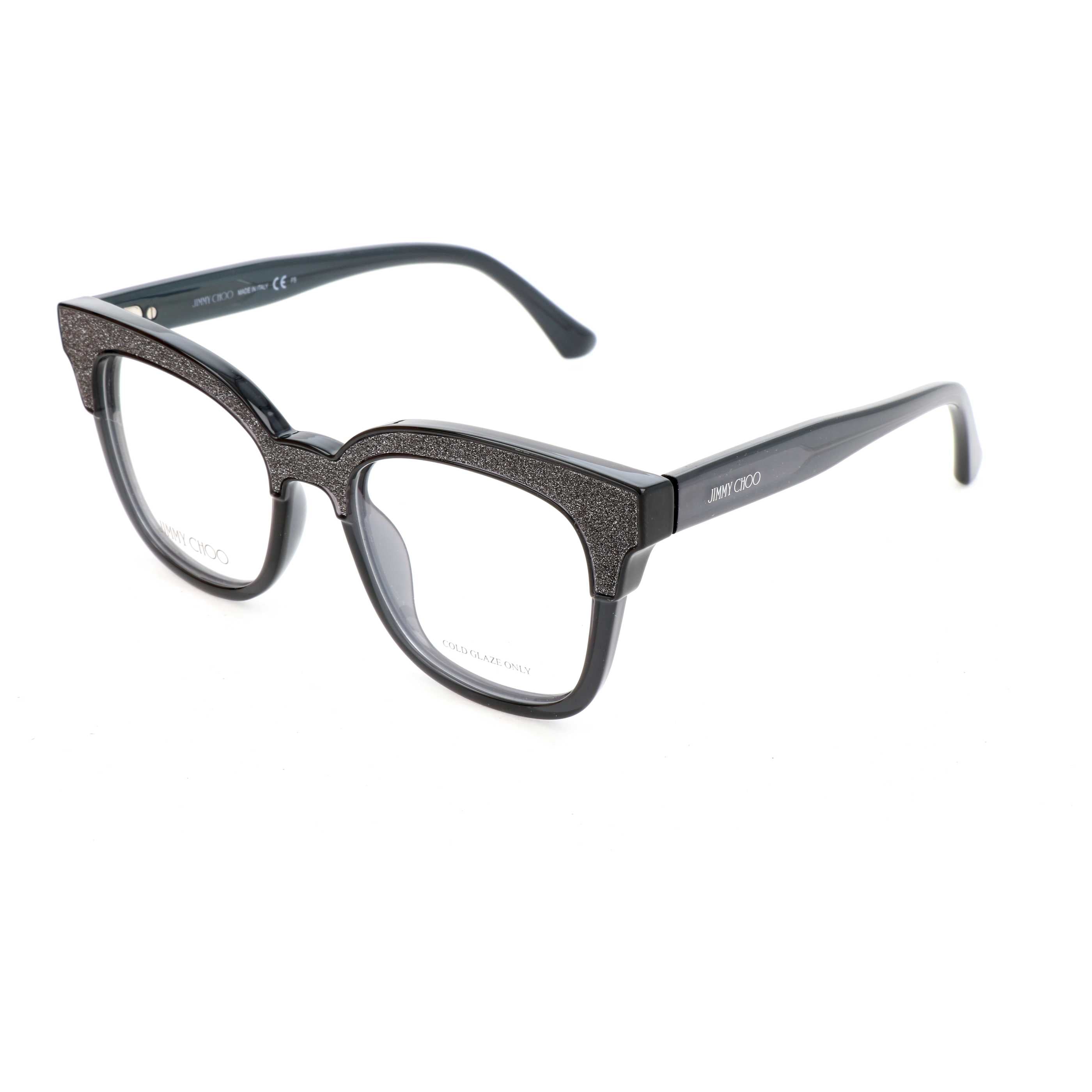 Jimmy Choo Women's 49 mm Dark Grey Glitter Grey Eyeglasses JC176-18R-49