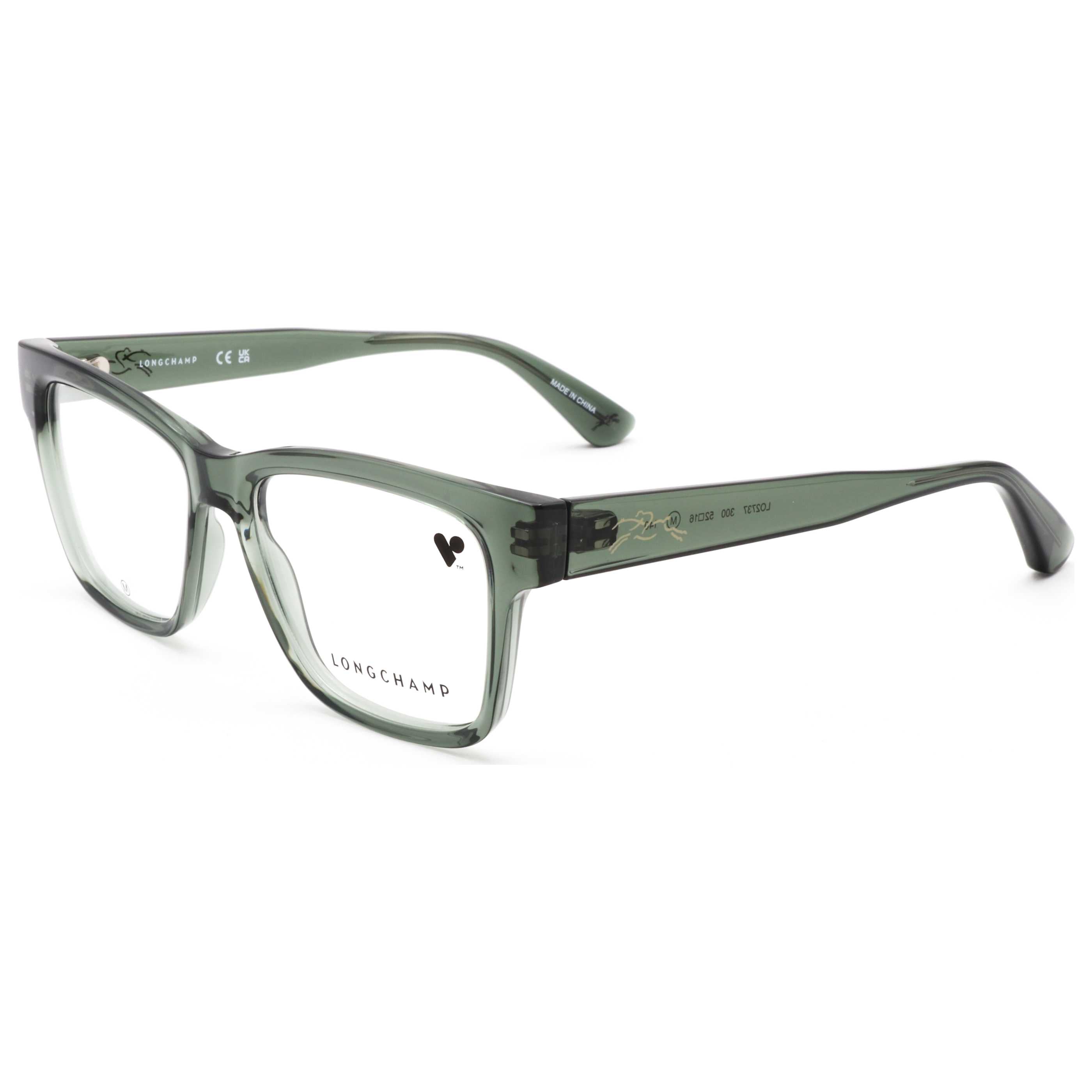Longchamp Women's Fashion 52 mm Transparent Green Eyeglasses LO2737-300