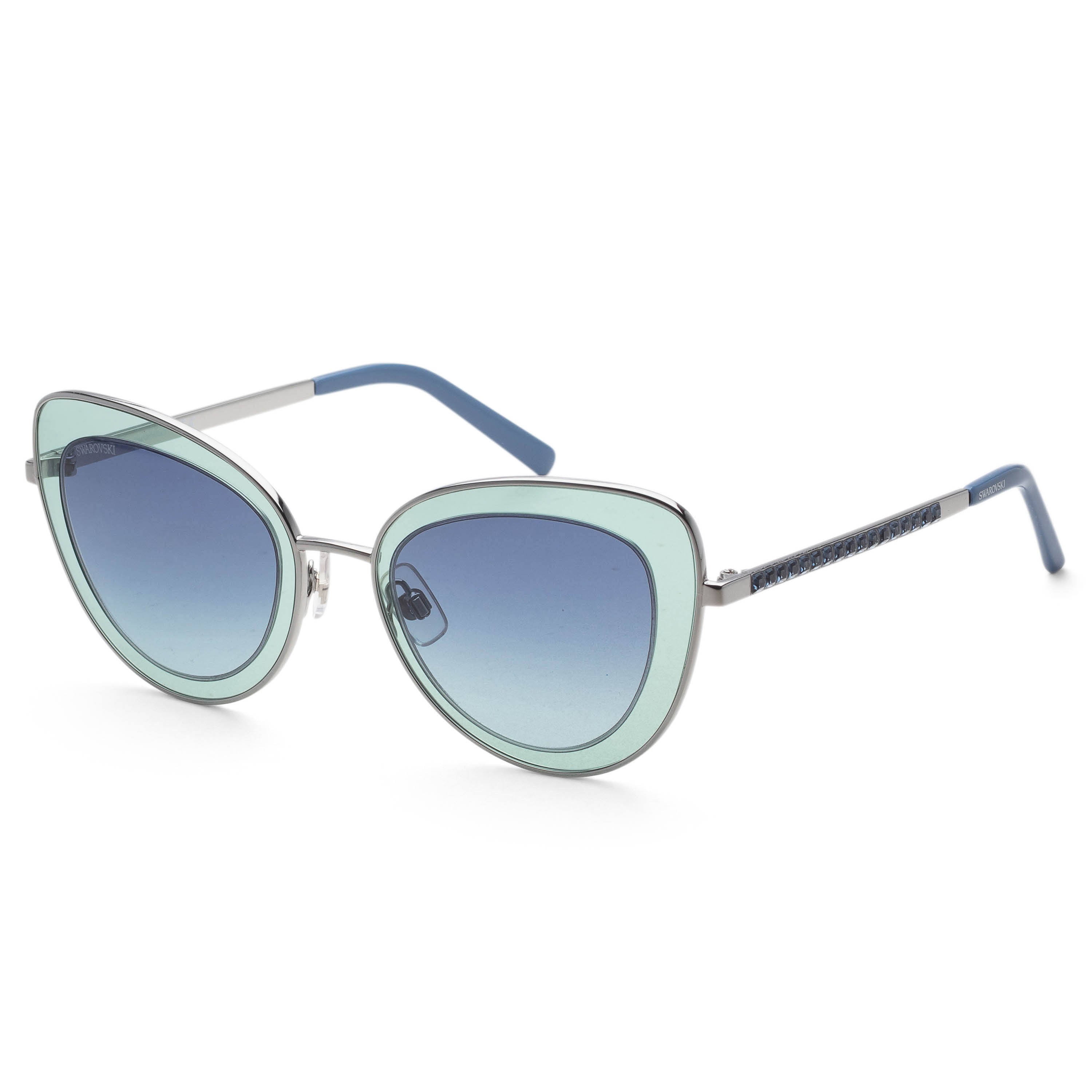Swarovski Women's 51 mm Shiny Light Ruthenium Sunglasses SK0144-5114W