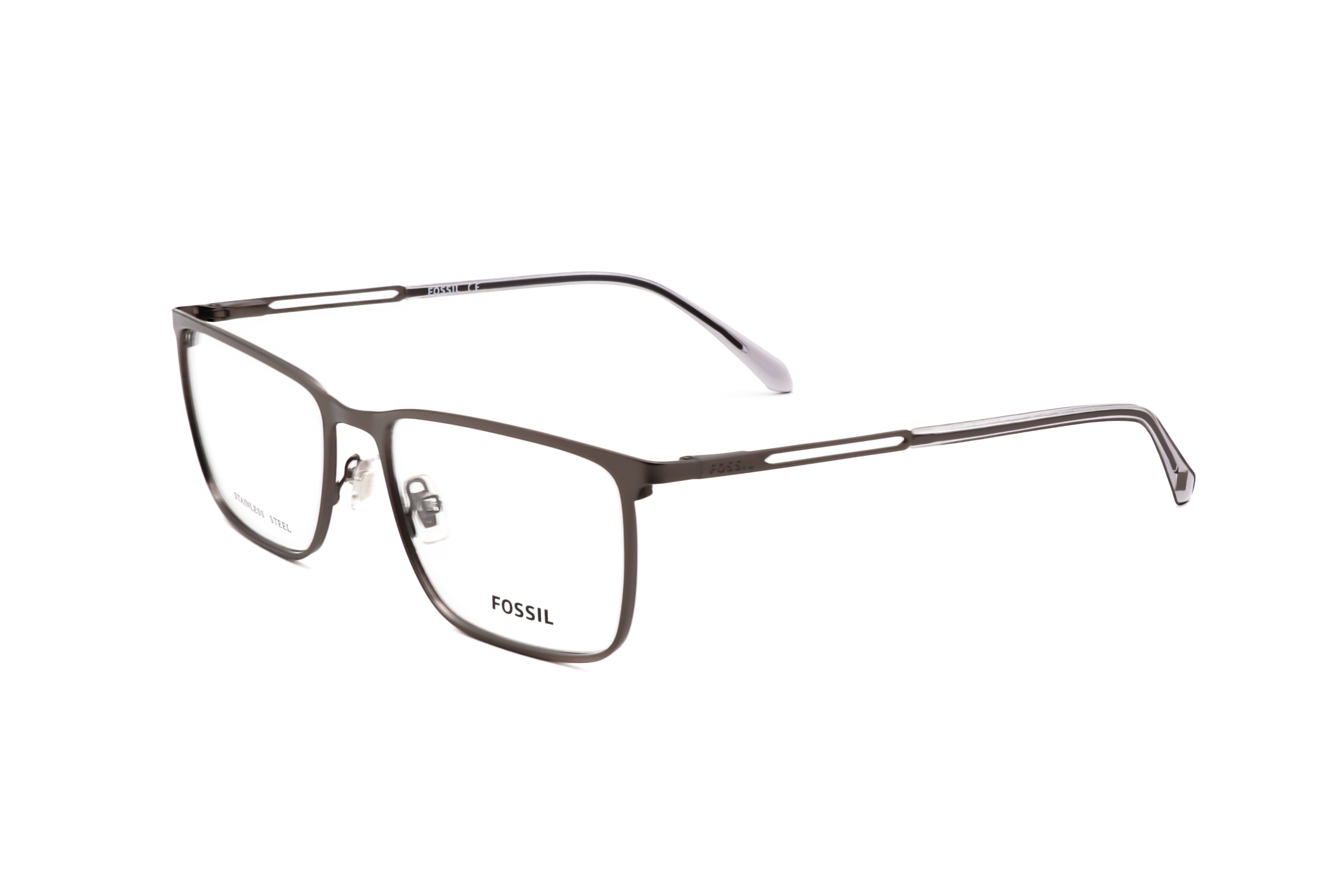 Fossil Men's 55mm Matte Dark Ruthenium Eyeglasses FOS7129-R80-55