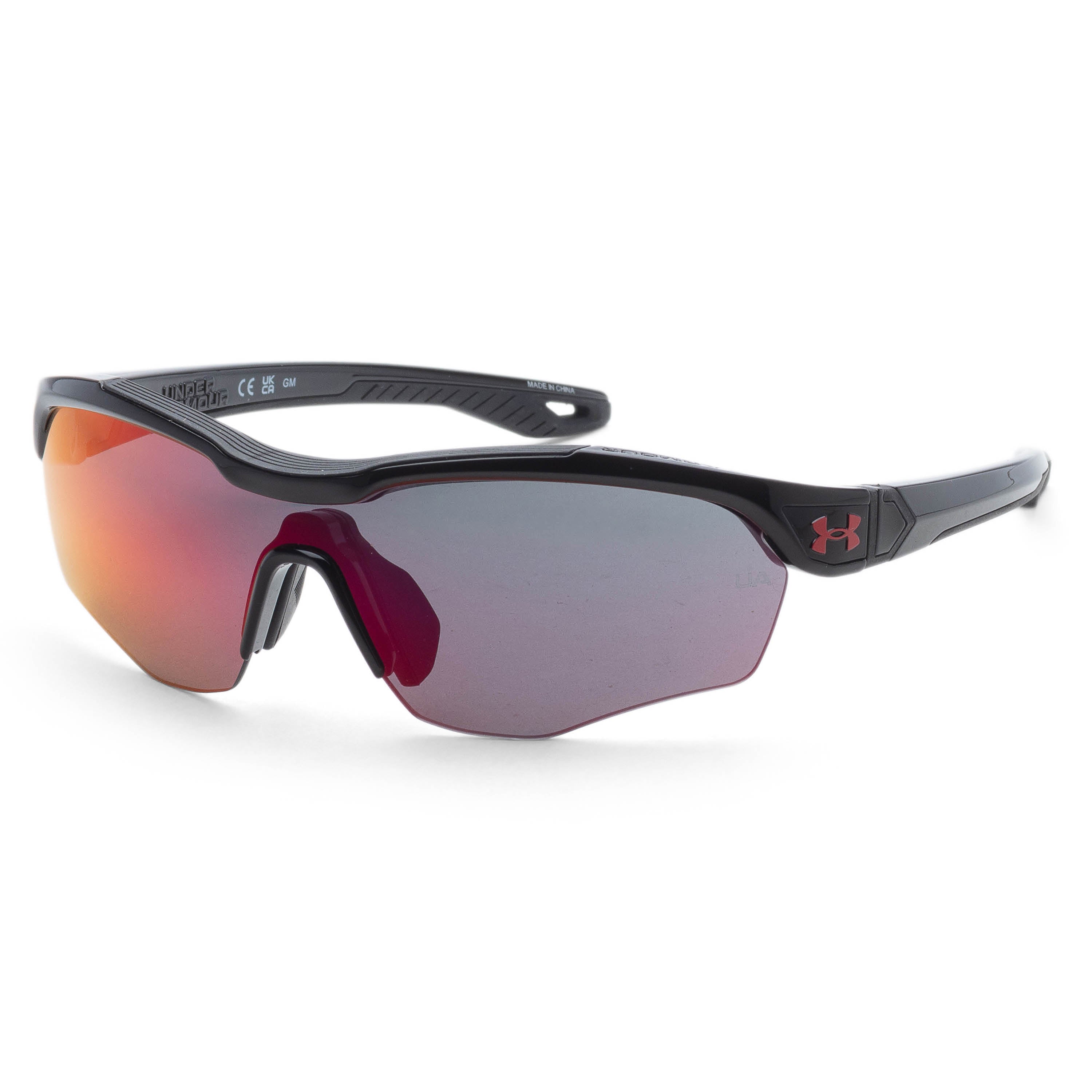 Under Armour Unisex 99 Black Red Sunglasses UAYARDPROJR-0OIT-B3
