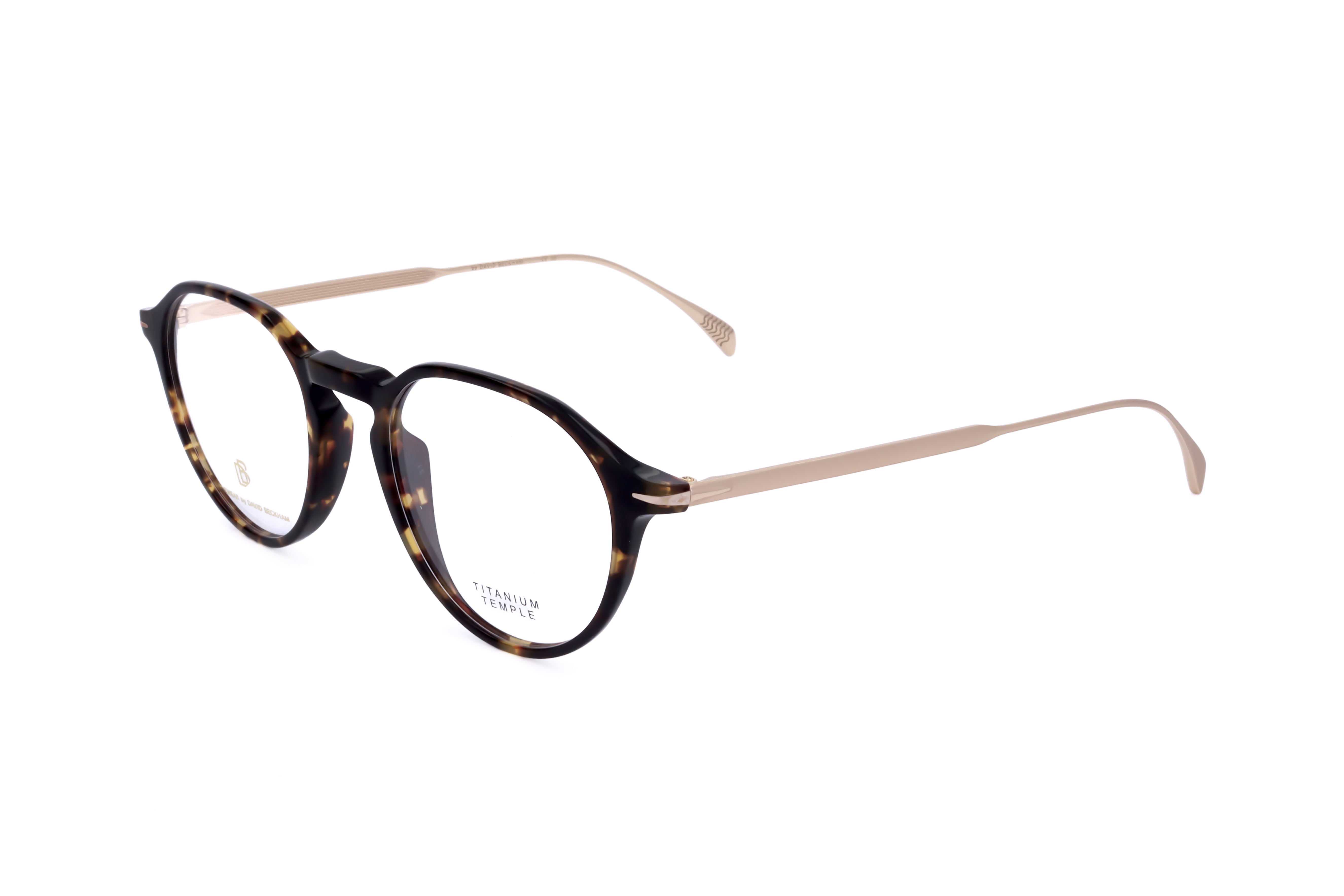 David Beckham Men's 49mm Havana Gold Eyeglasses DB1105-2IK-49