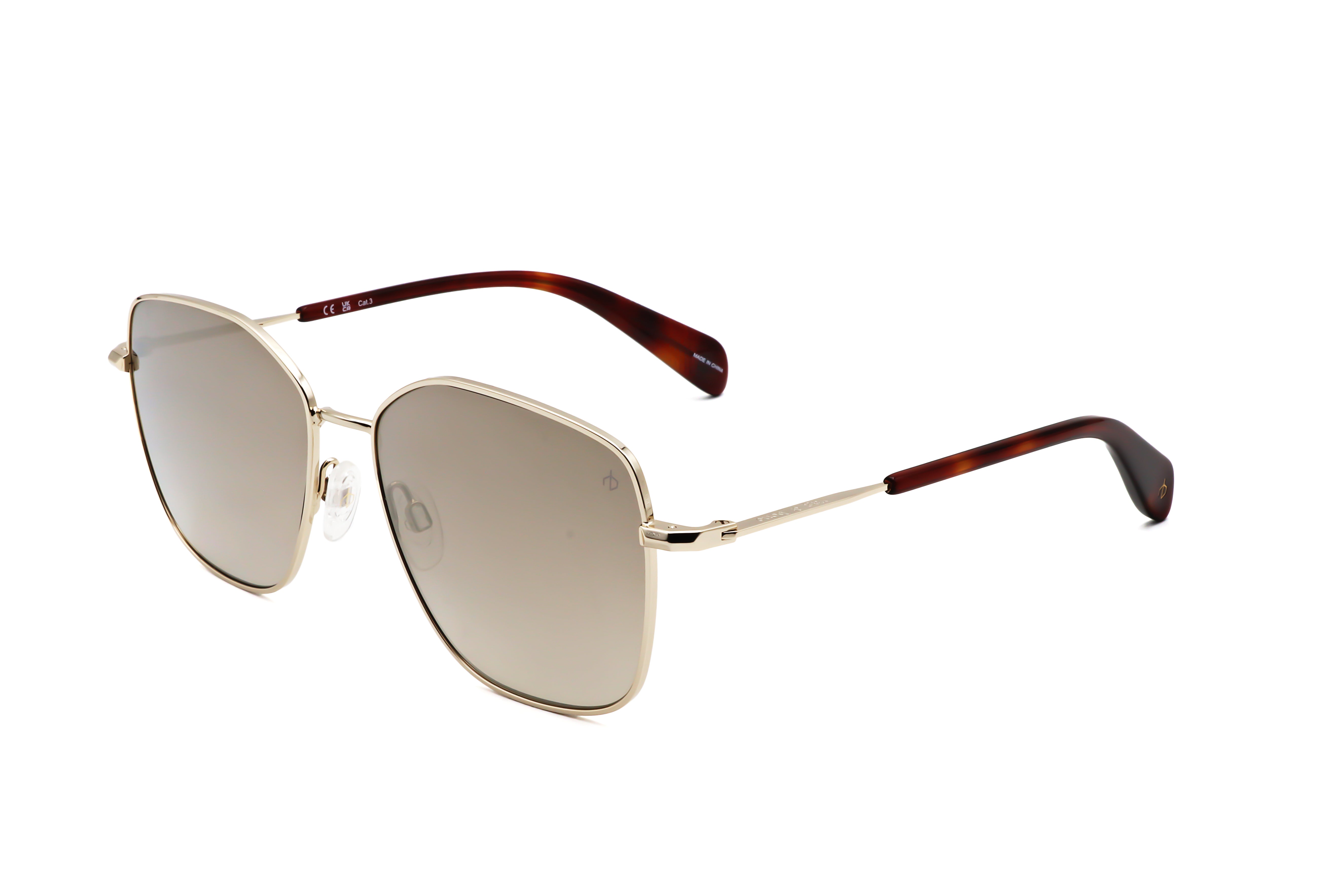 Rag & Bone Unisex 57mm Gold Havana Sunglasses RNB1082-G-S-06J-57