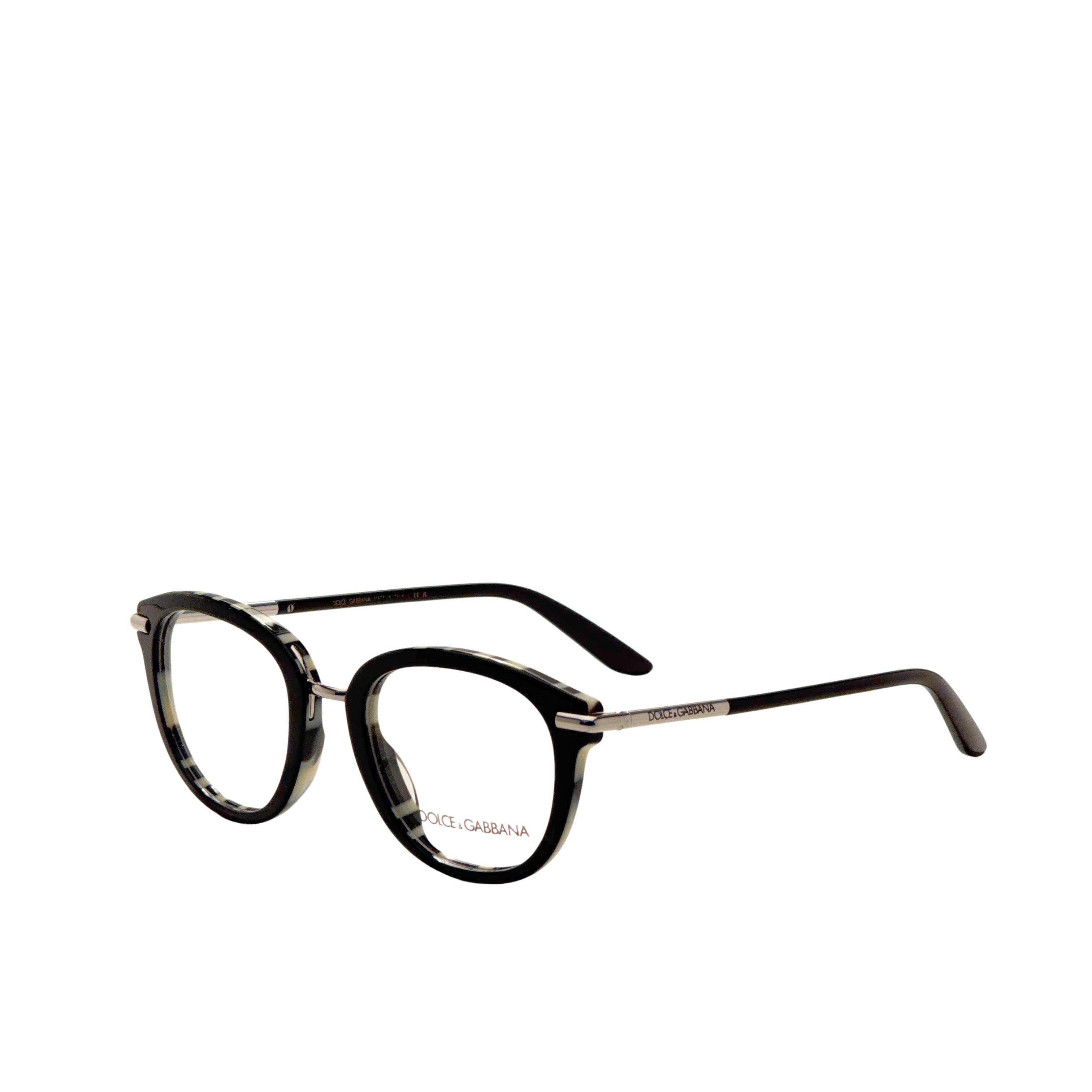 Dolce & Gabbana Women's 50mm Top Black On Zebra Eyeglasses DG3410-3372-50