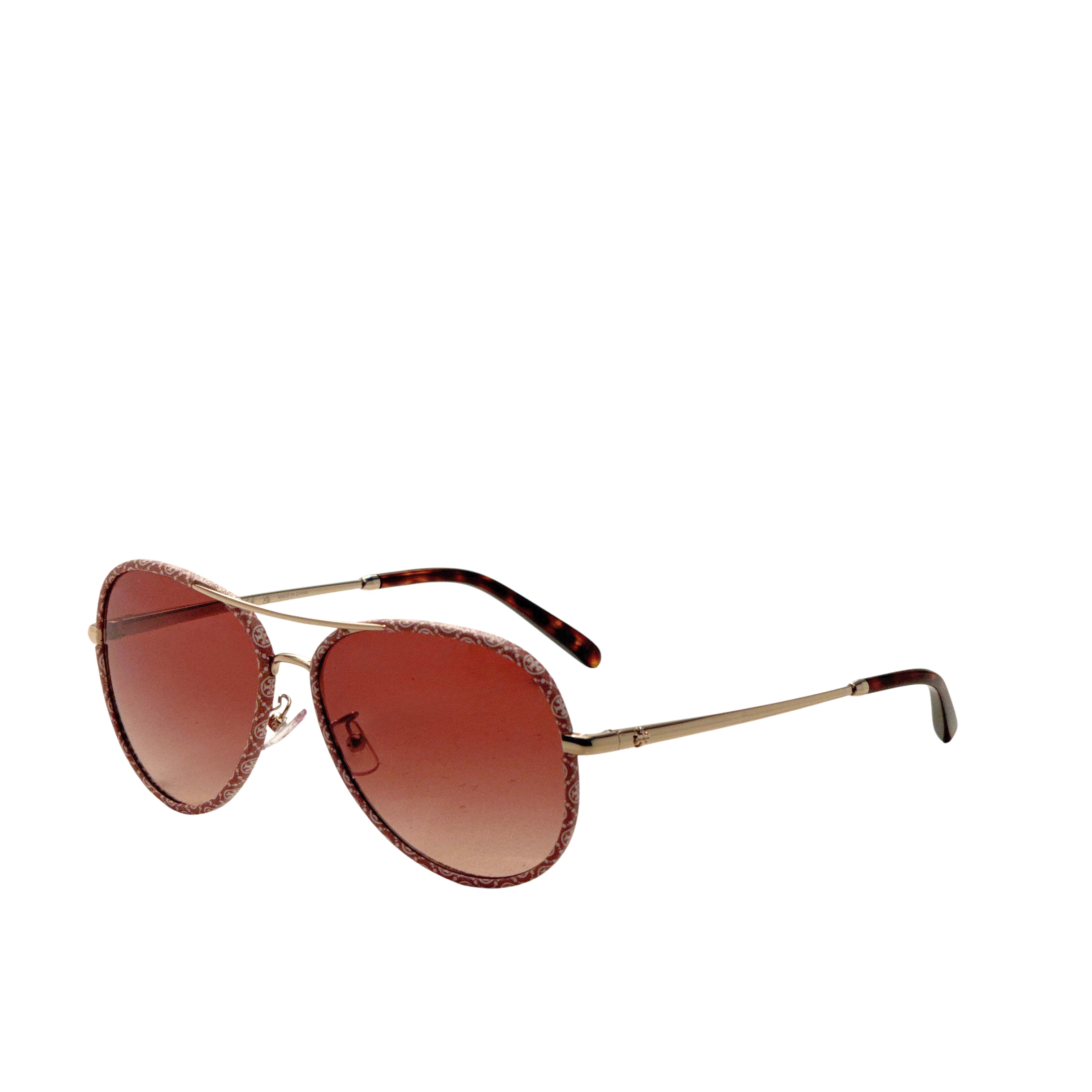 Tory Burch Women's 58mm Gold Brown Monogram Wrap Sunglasses TY6114-336013-58