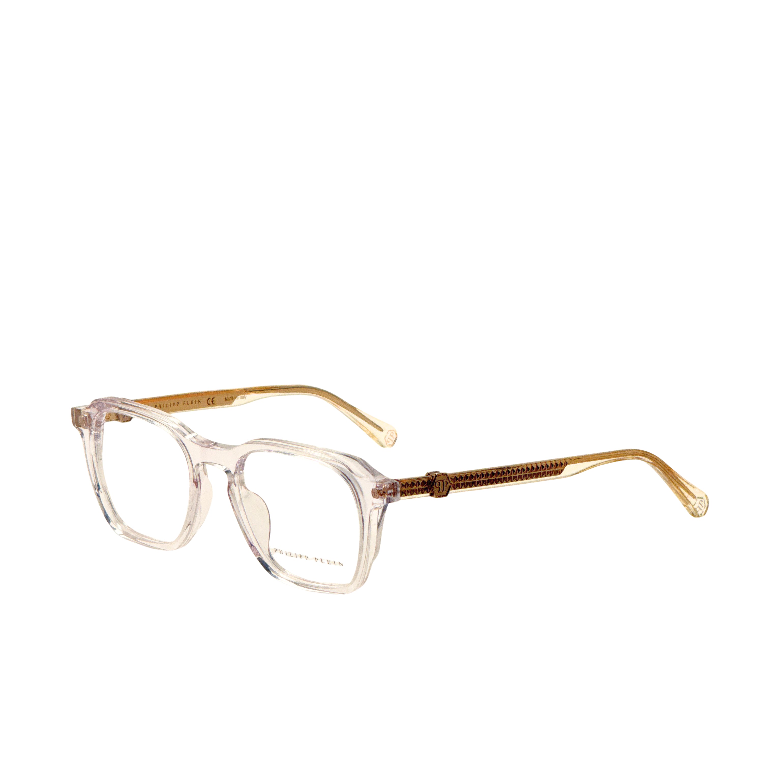 Philipp Plein Men's 21mm Shiny Crystal Eyeglasses VPP059M510880