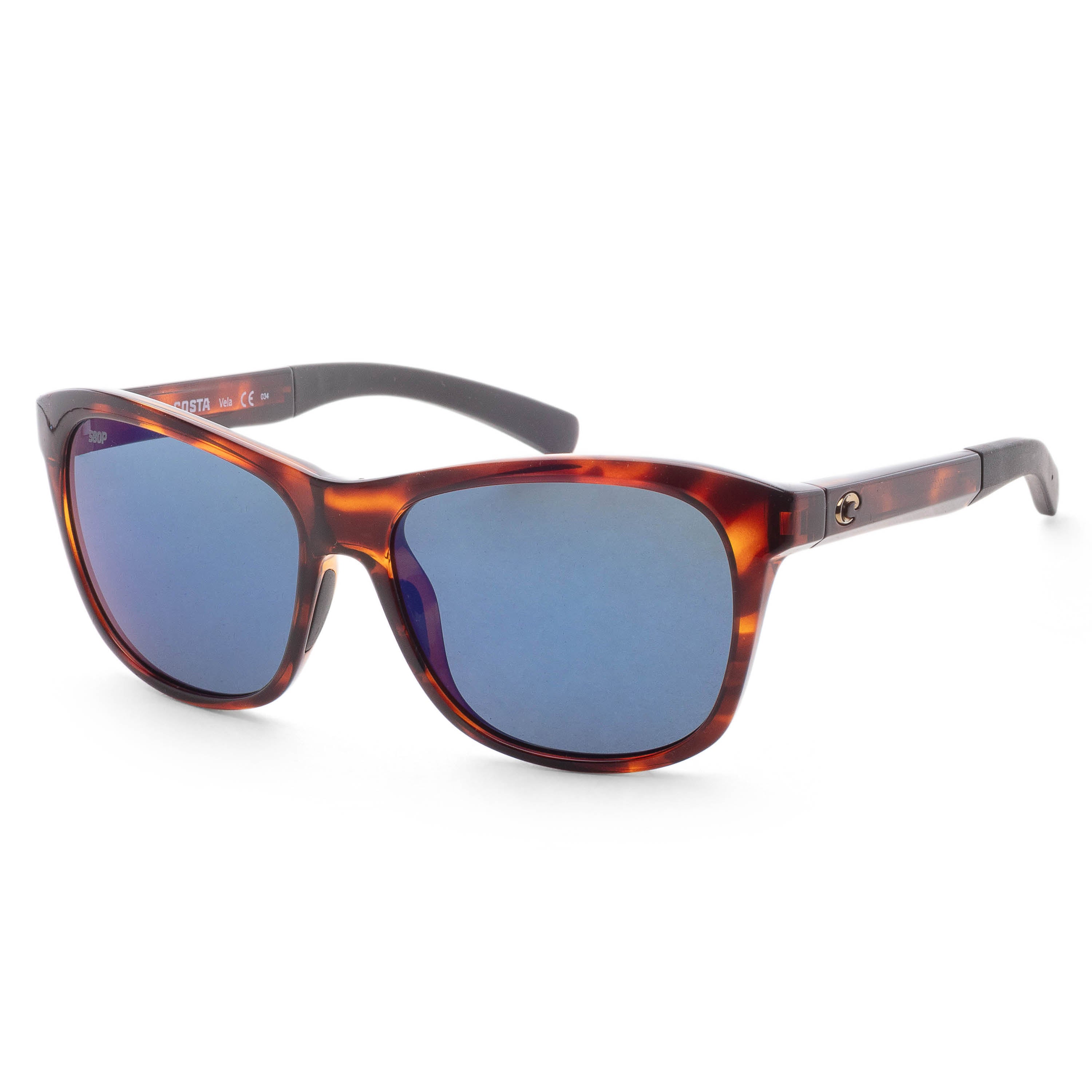 Costa del Mar Men's Vela 56mm Tortoise Polarized Sunglasses 6S9027-902705-56