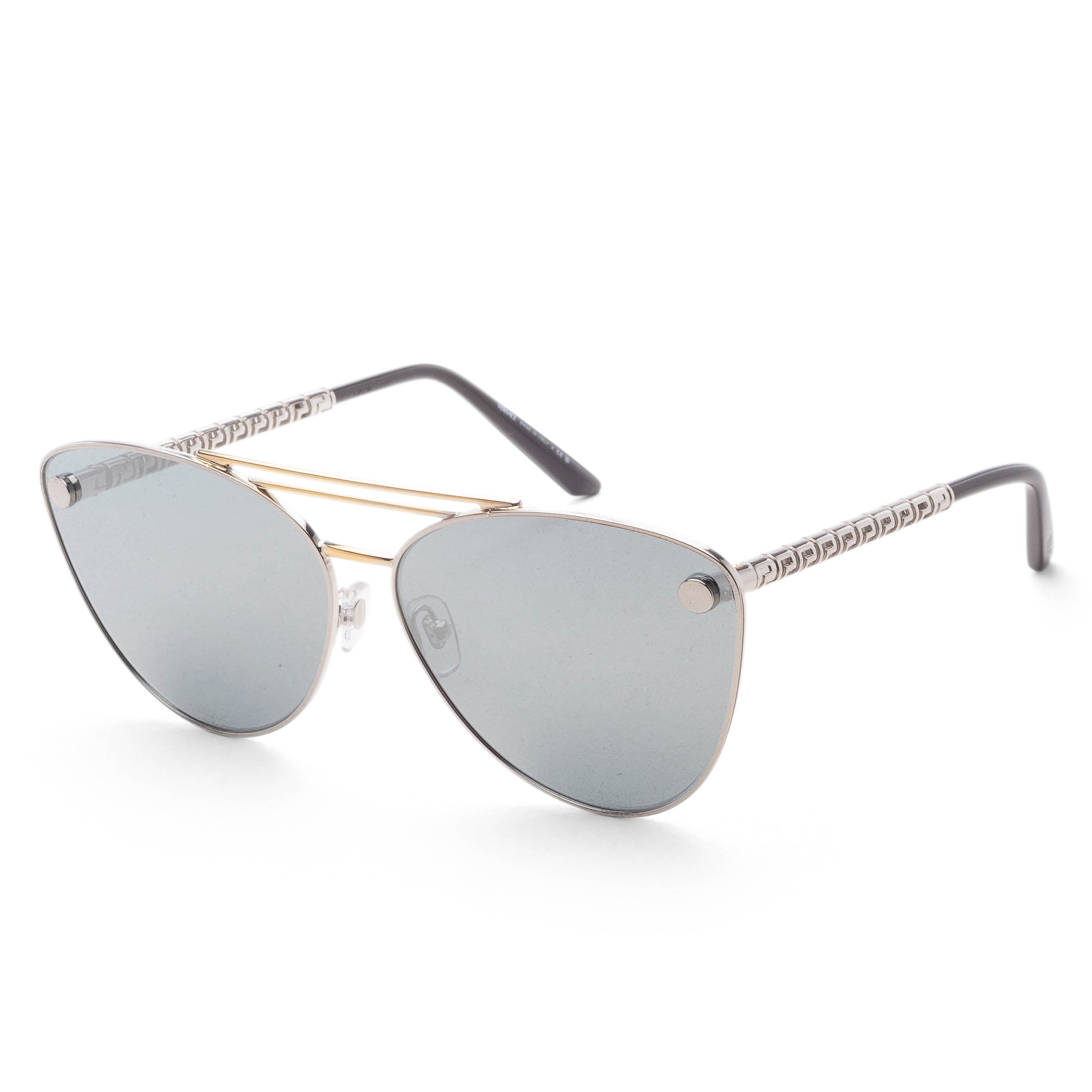 Versace Women's 64mm Silver Gold Sunglasses VE2267-15141U-64