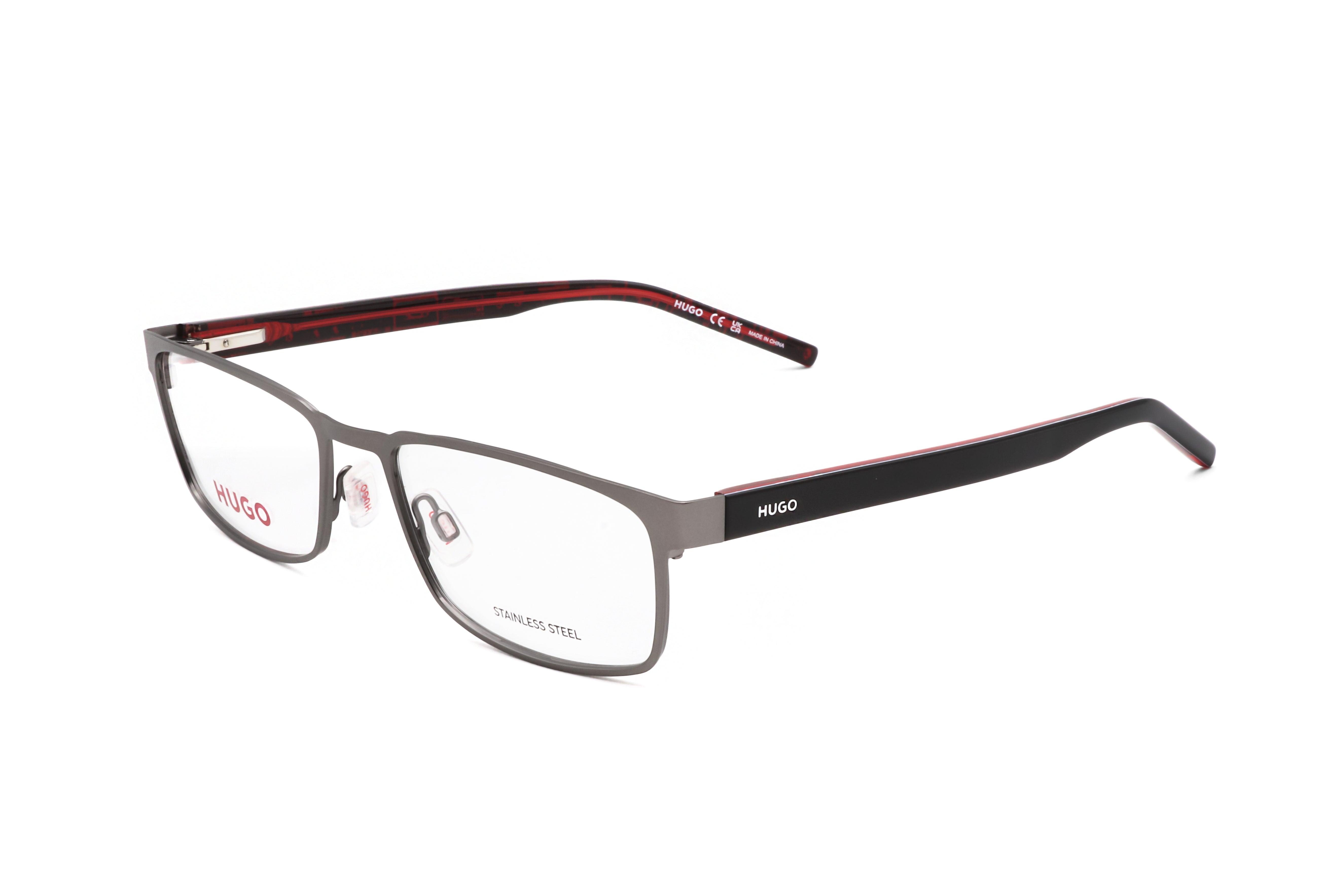 Hugo Boss Men's 56mm Matte Dark Ruthenium Eyeglasses HG1075-R80-56