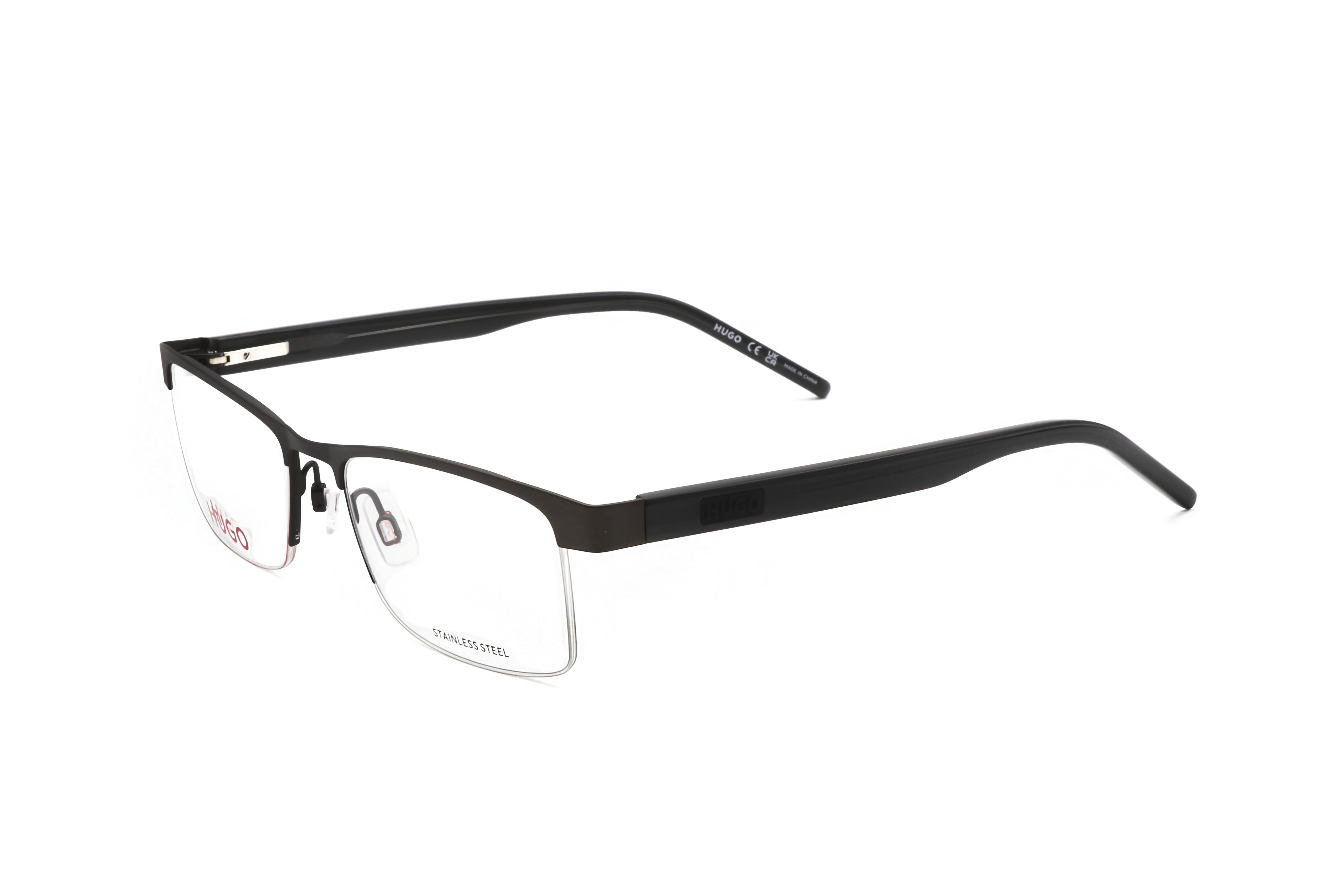 Hugo Boss Men's 53mm Matte Ruthenium Black Eyeglasses HG1199-SVK-53