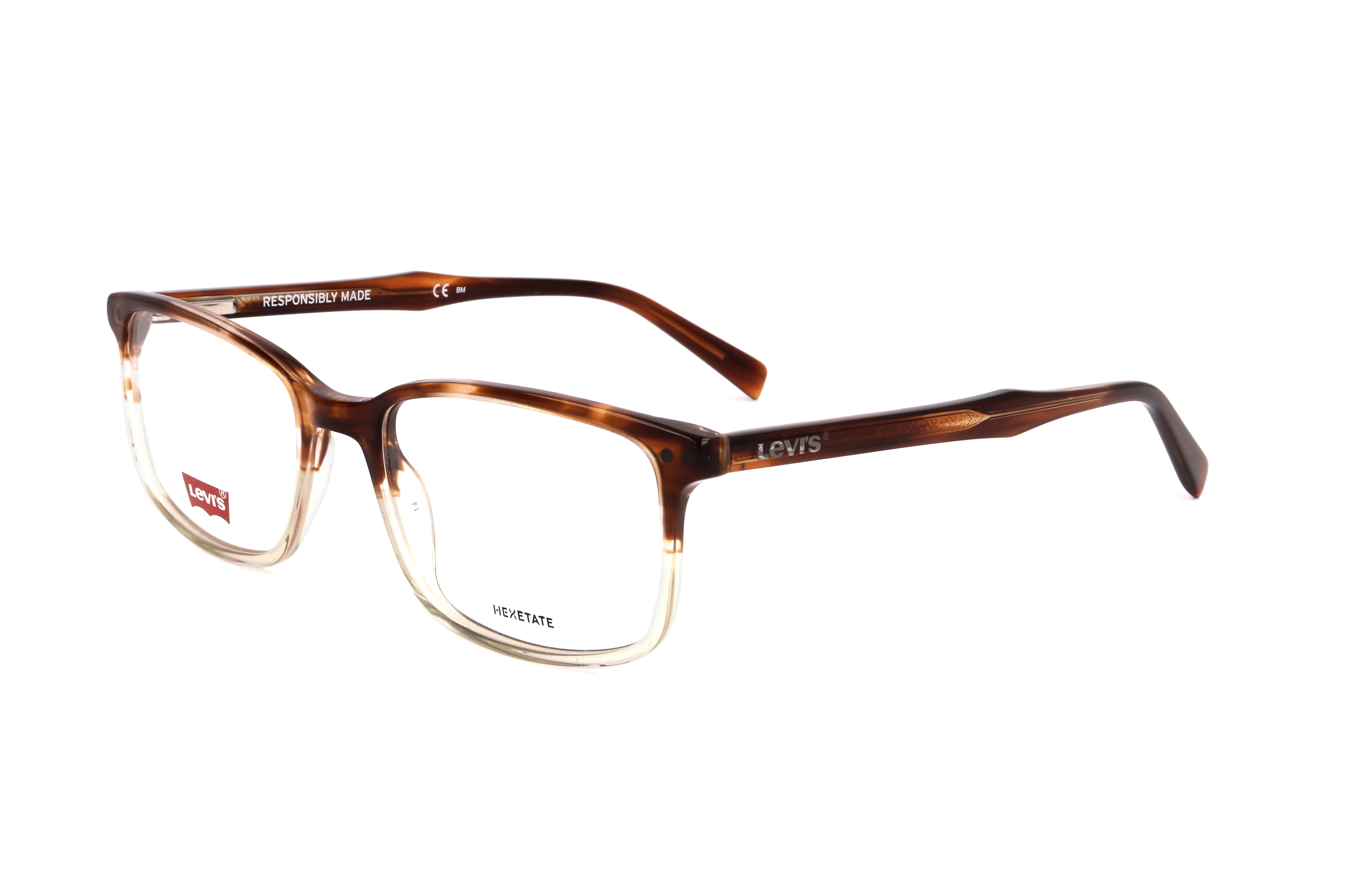 Levi's Men's 54 mm Brown Horn Eyeglasses LV5019-0EX4-19