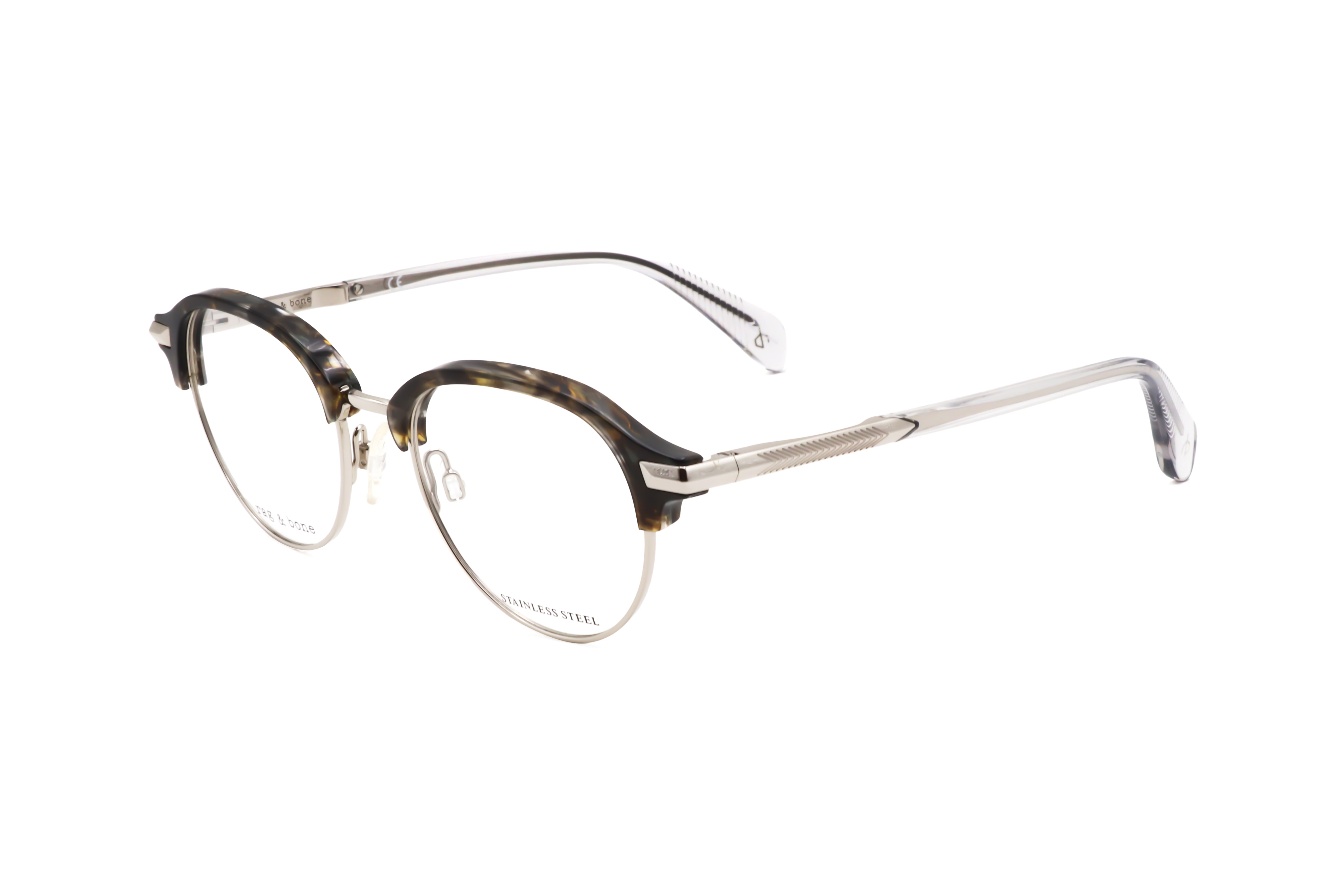 Rag & Bone Men's 48mm Grey Havana Eyeglasses RNB8004-ACI-48