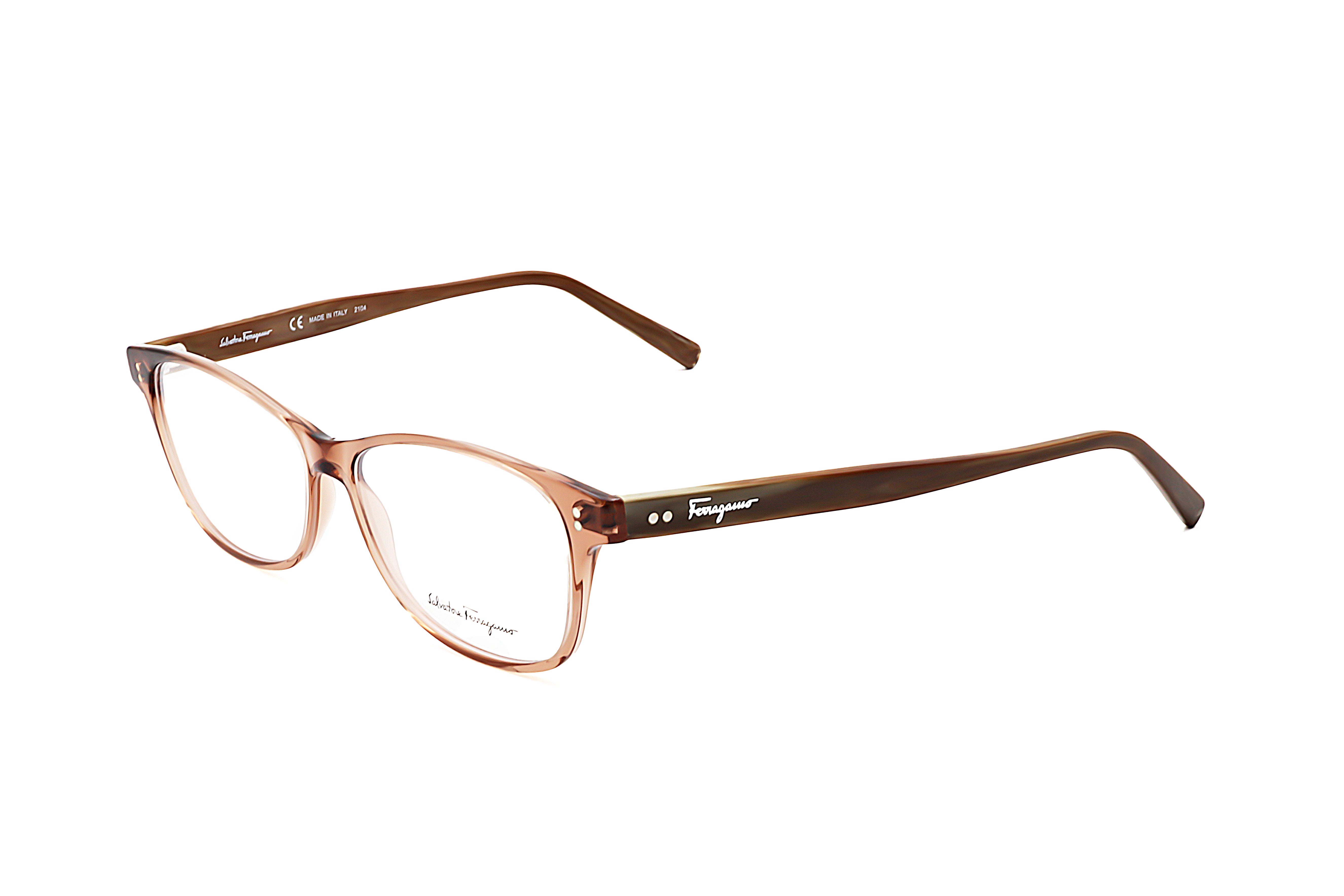 Ferragamo Women's 55mm Trasparent Brown Marble Eyeglasses SF2910-231-55