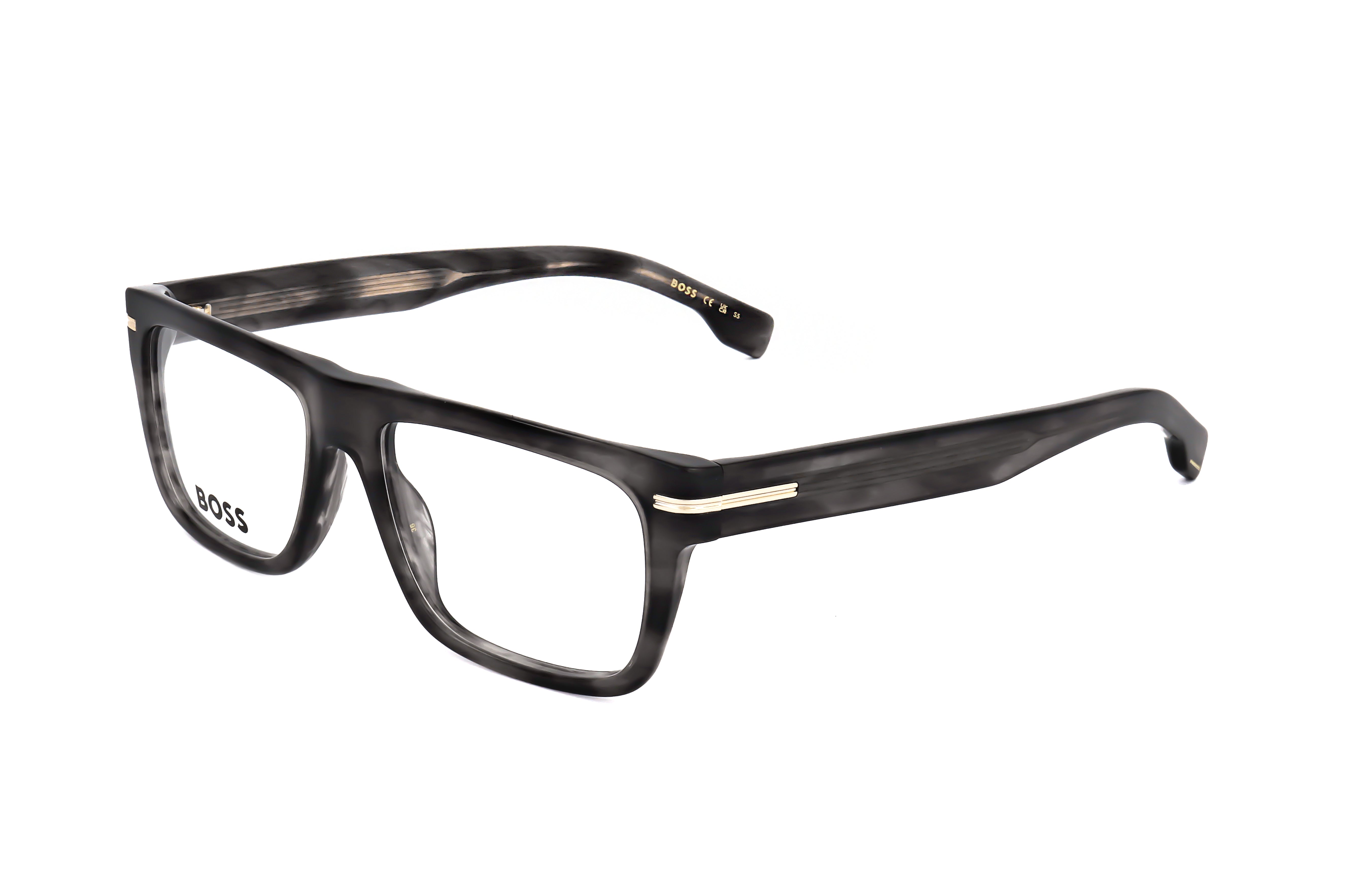 Hugo Boss Men's 53mm Grey Horn Eyeglasses BOSS1503-2W8-53