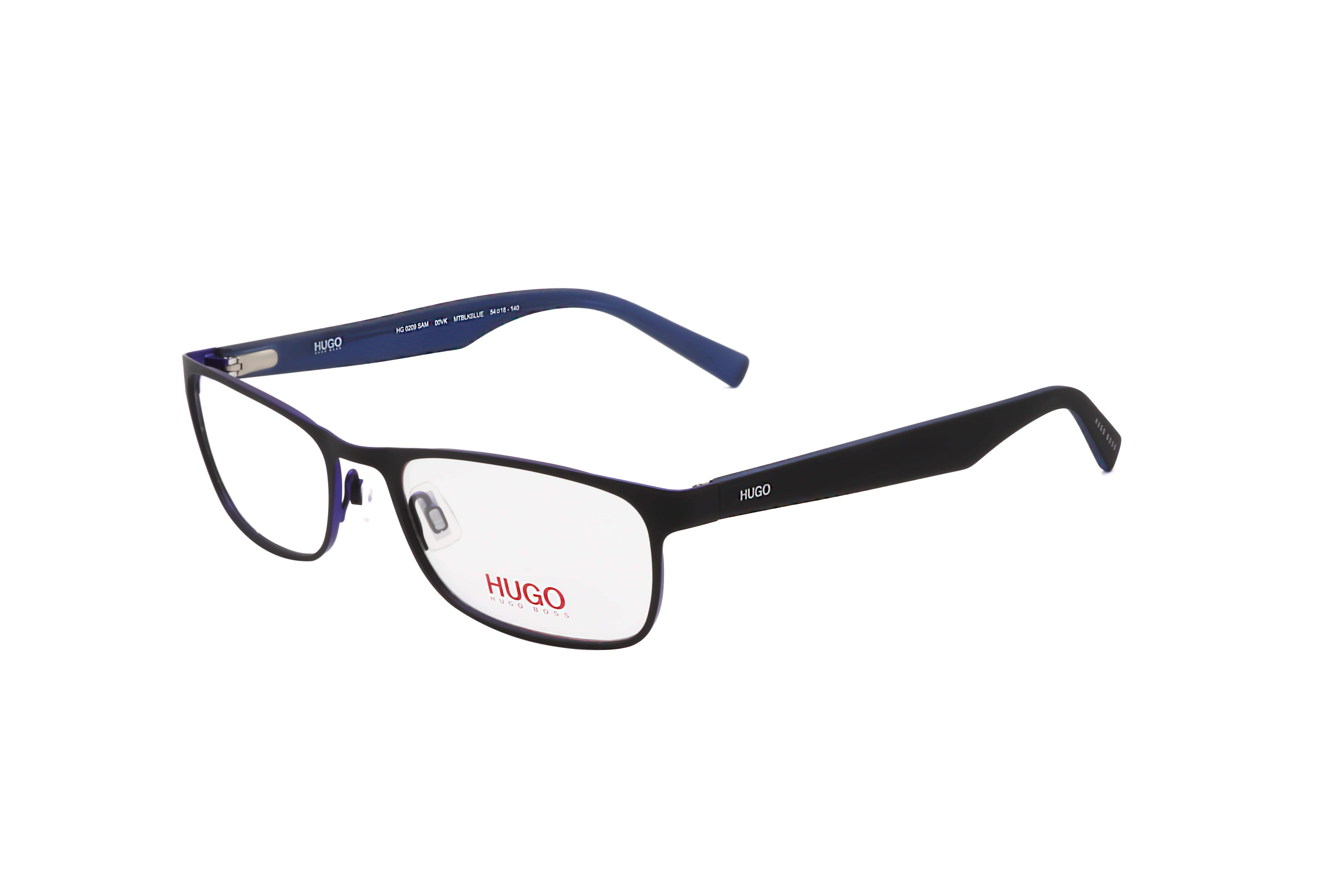 Hugo Boss Men's 54mm Matte Black Blue Eyeglasses HG0209SAM-0VK-54