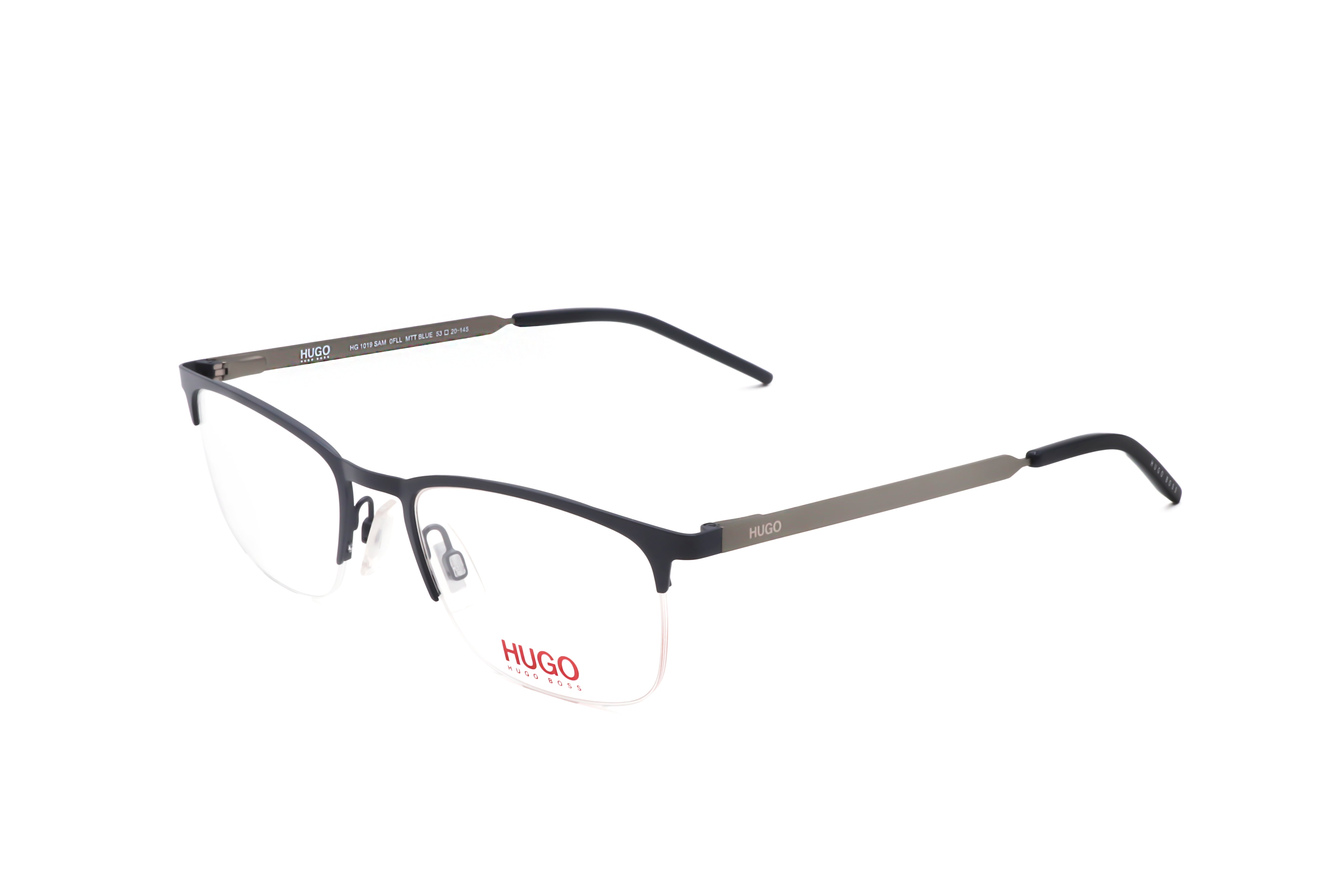 Hugo Boss Men's 53mm Matte Blue Eyeglasses HG1019SAM-FLL-53