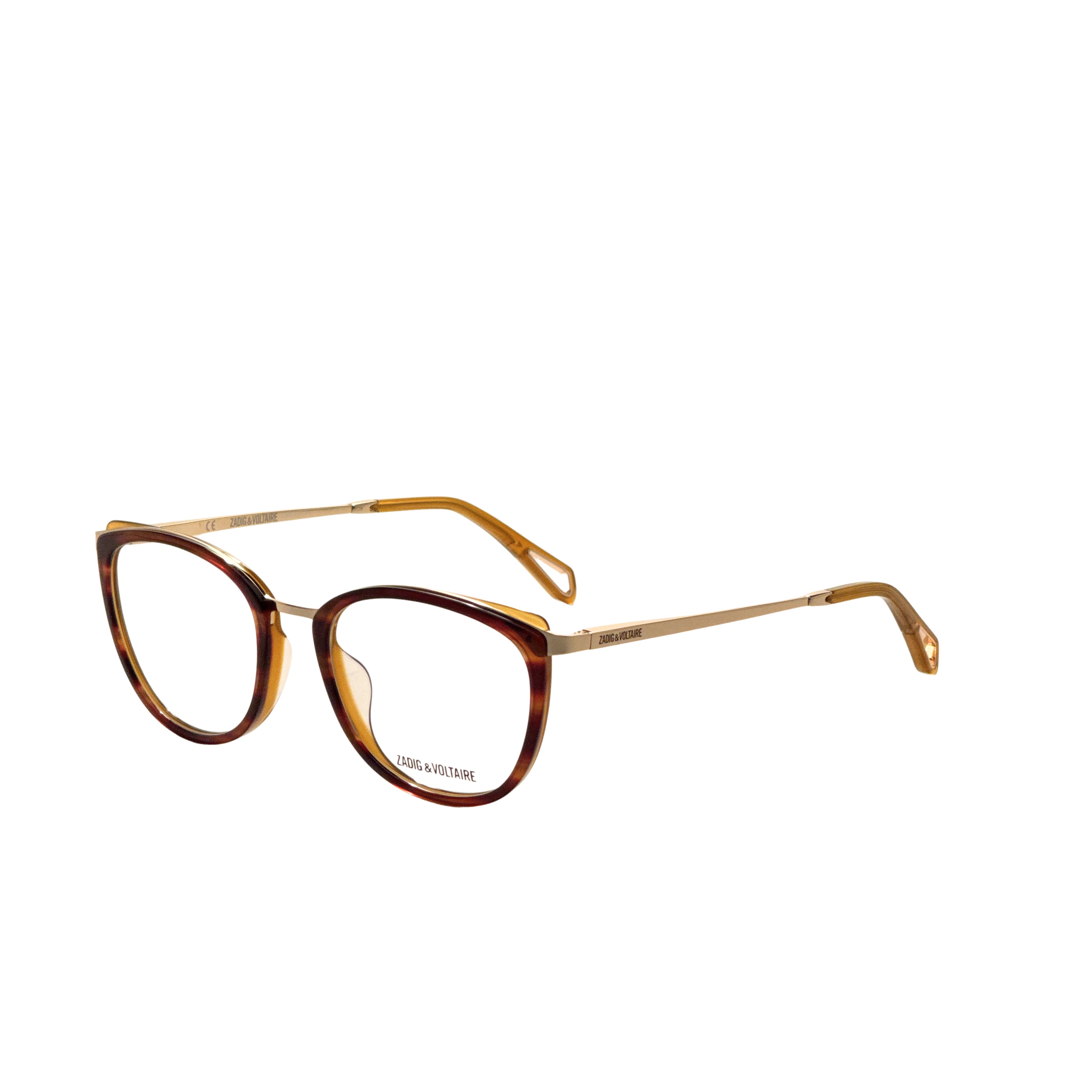 Zadig & Voltaire Women's 52 mm StripedHoney Havana Eyeglasses VZV313-5207LC